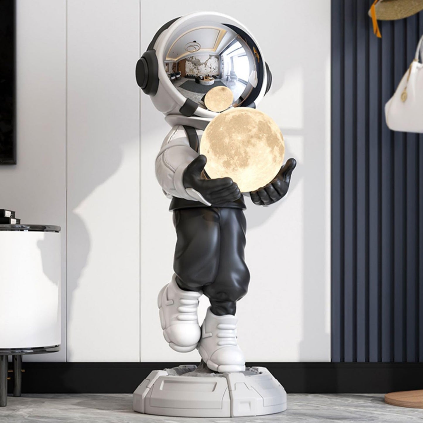 Gold Astronaut Floor Statue
