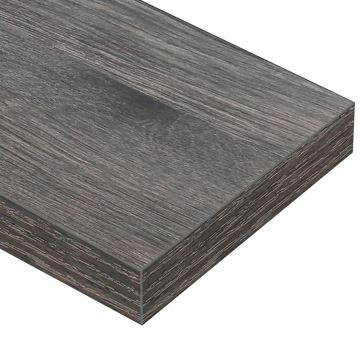 QEEIG Floating Shelves, 3pcs, Rustic Brown