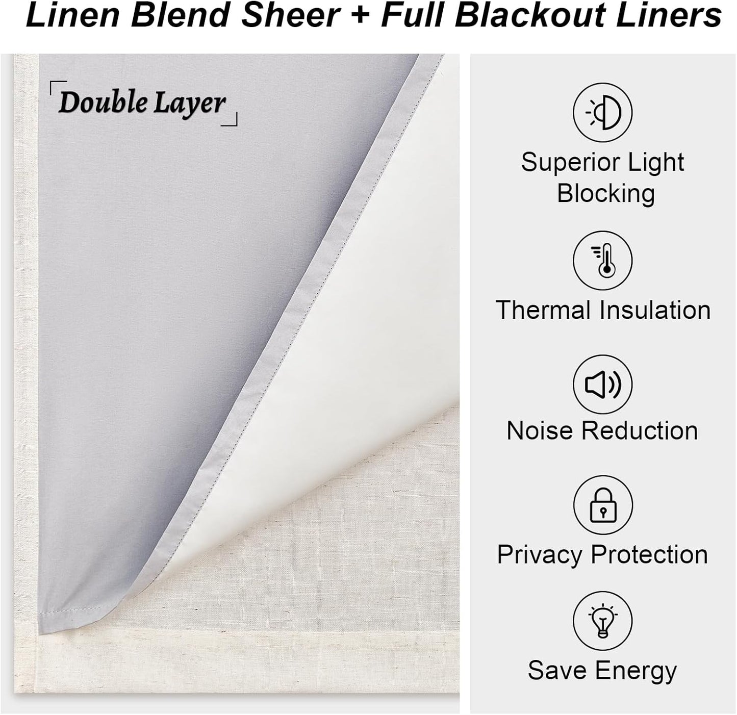 Topfinel Blackout Curtain 72x108, 1 Panel