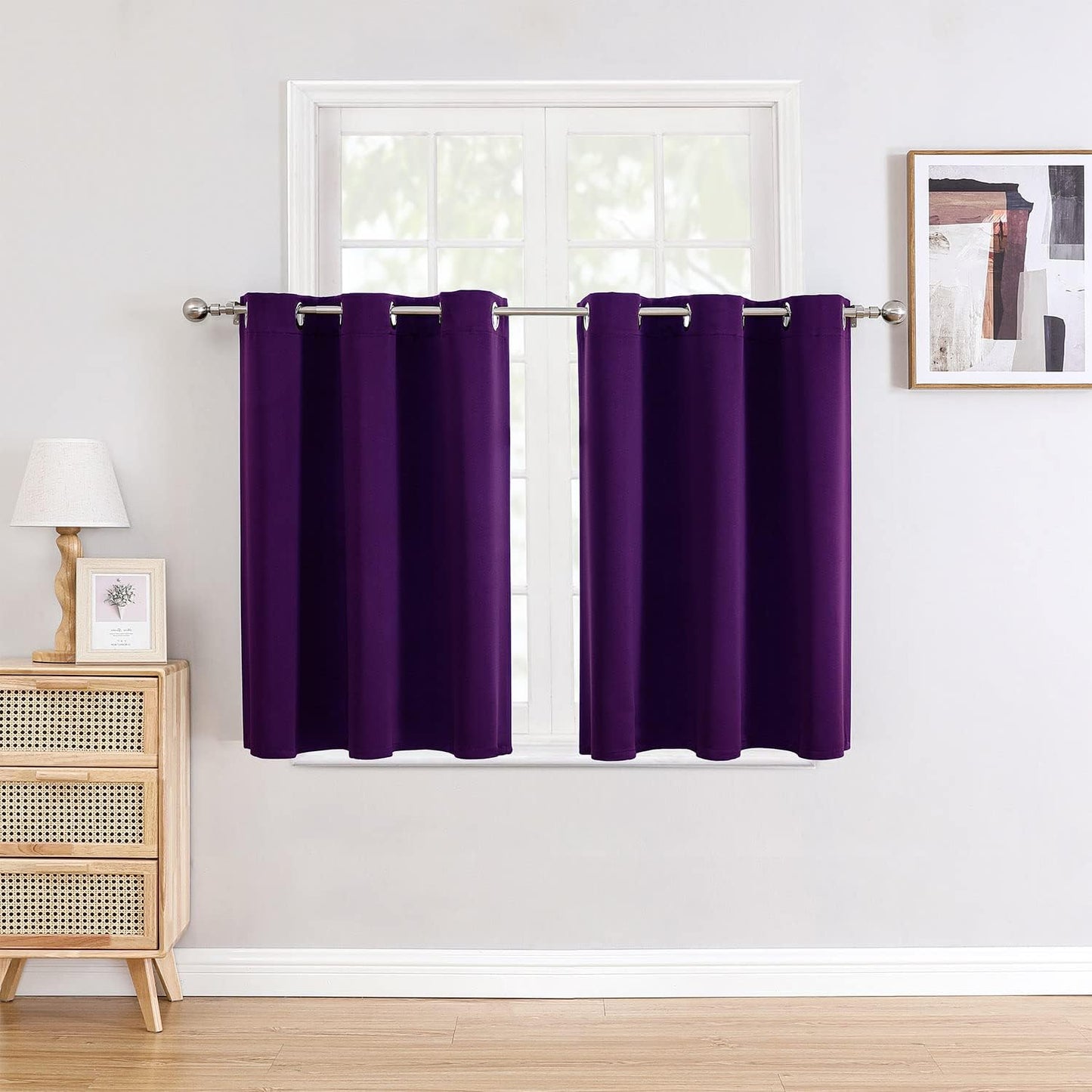 ChrisDowa Blackout Curtains 42x63" Grey, 2 Panels