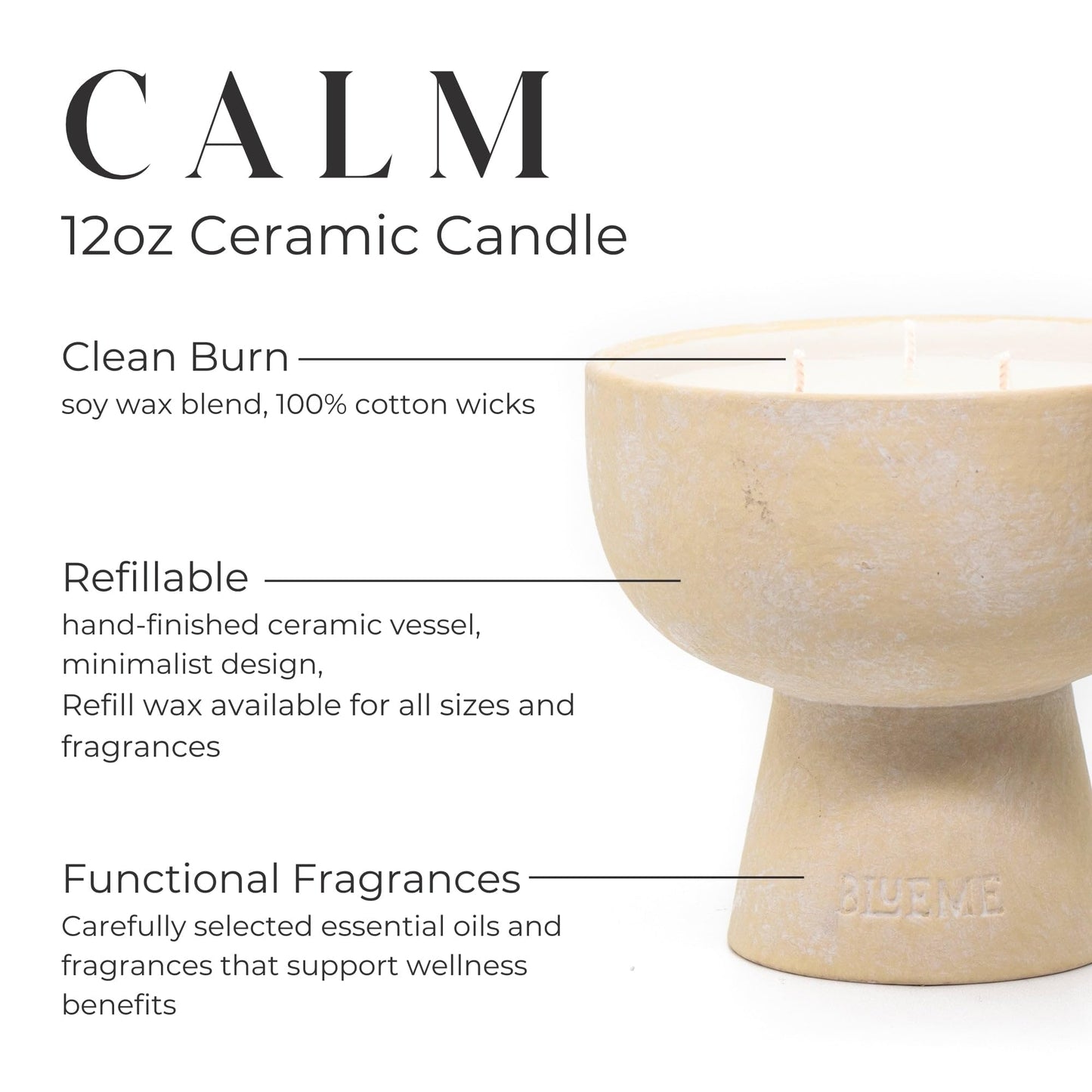 BLUEME 6-Wick Bergamot & Musk Candle