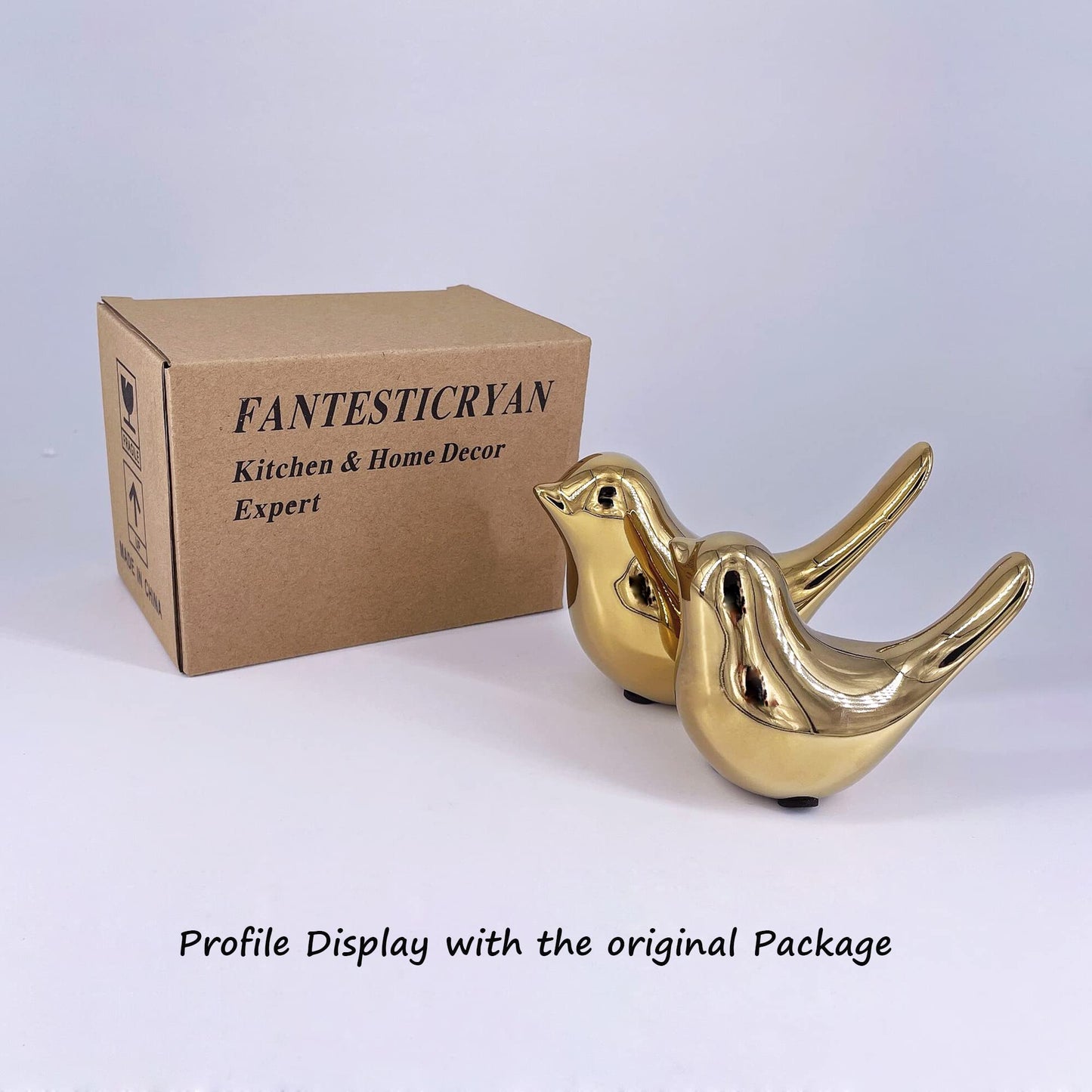 FANTESTICRYAN Gold Bird Statues