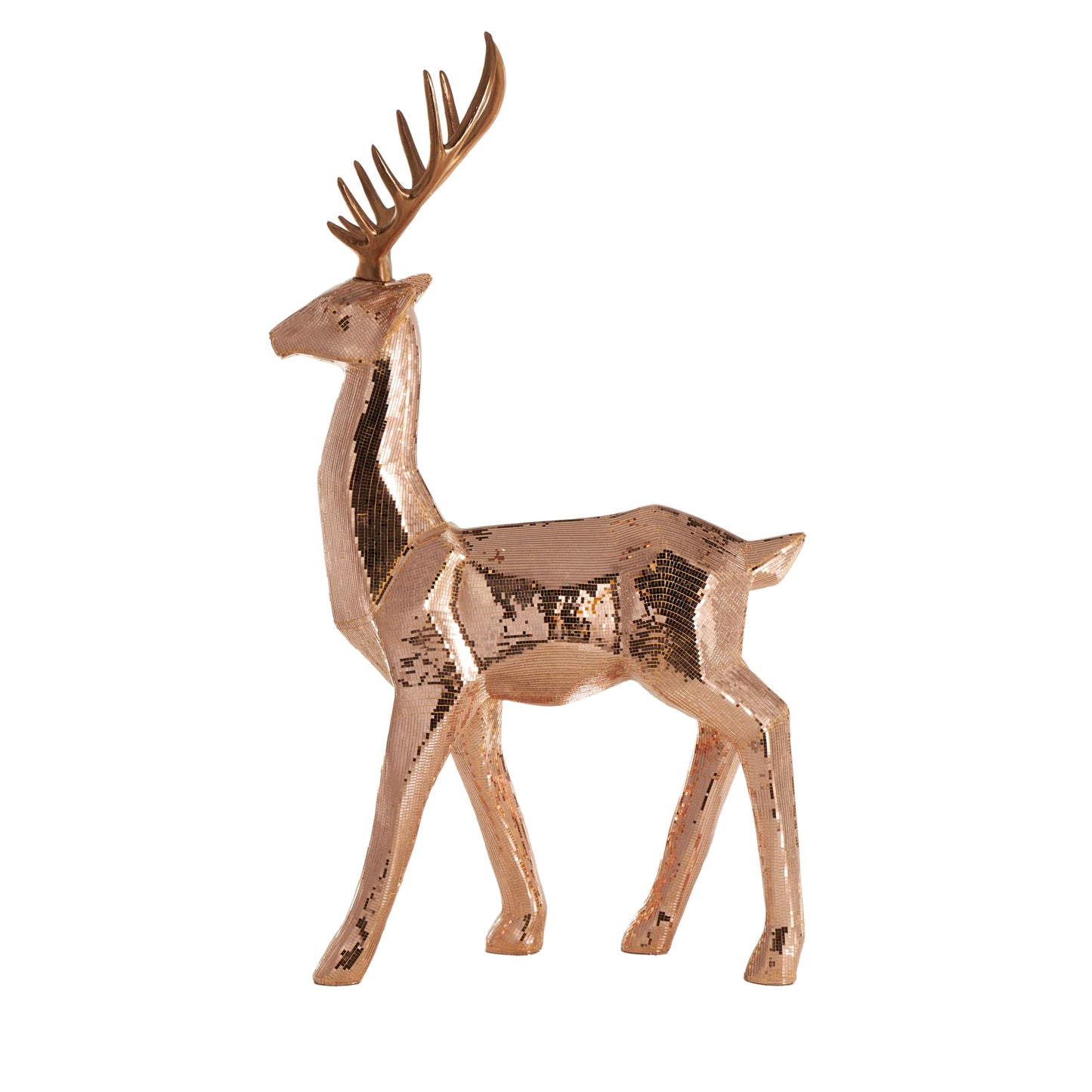 Deco 79 Copper Reindeer Statue 56"