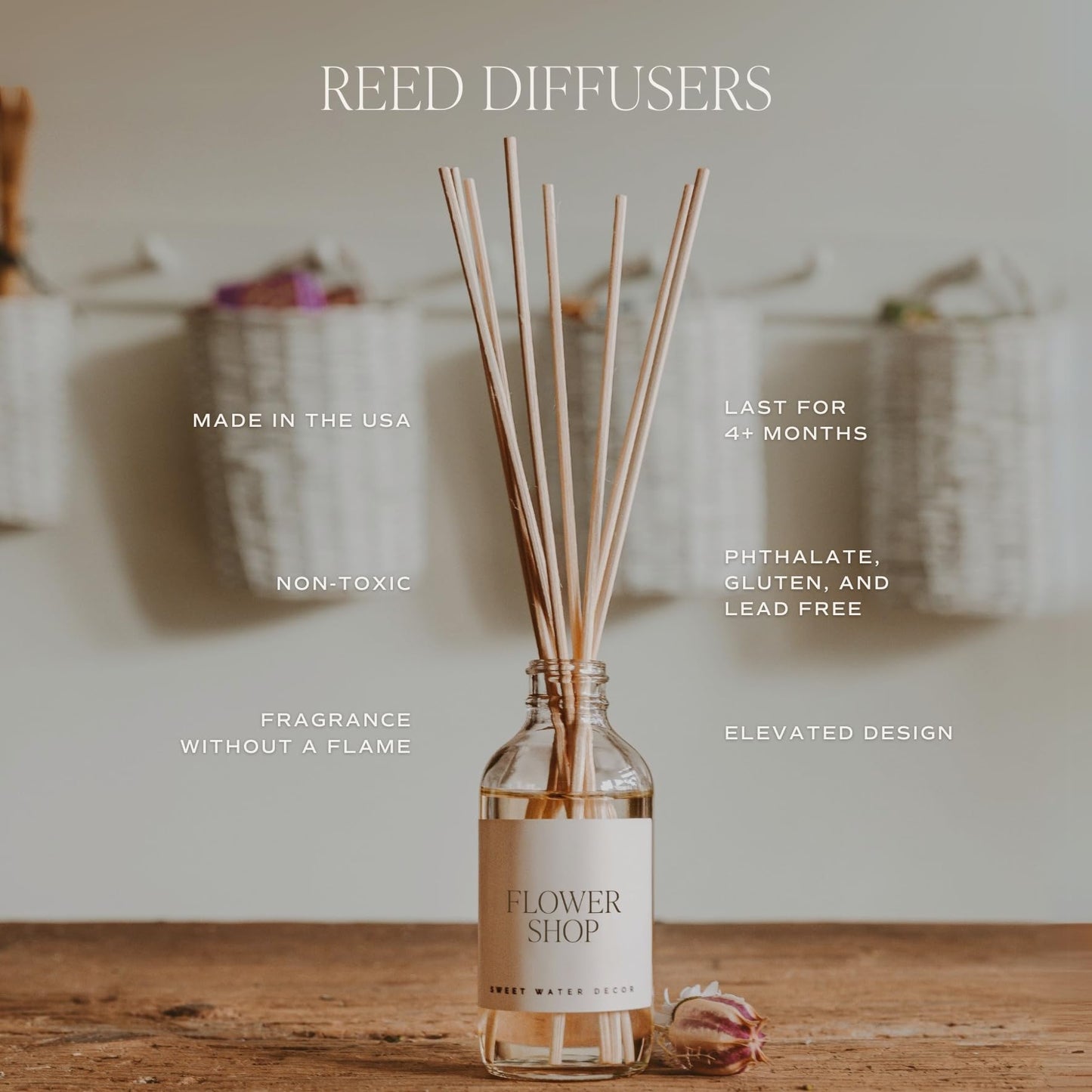 Sweet Water Decor Cashmere Vanilla Reed Diffuser – 3.5oz