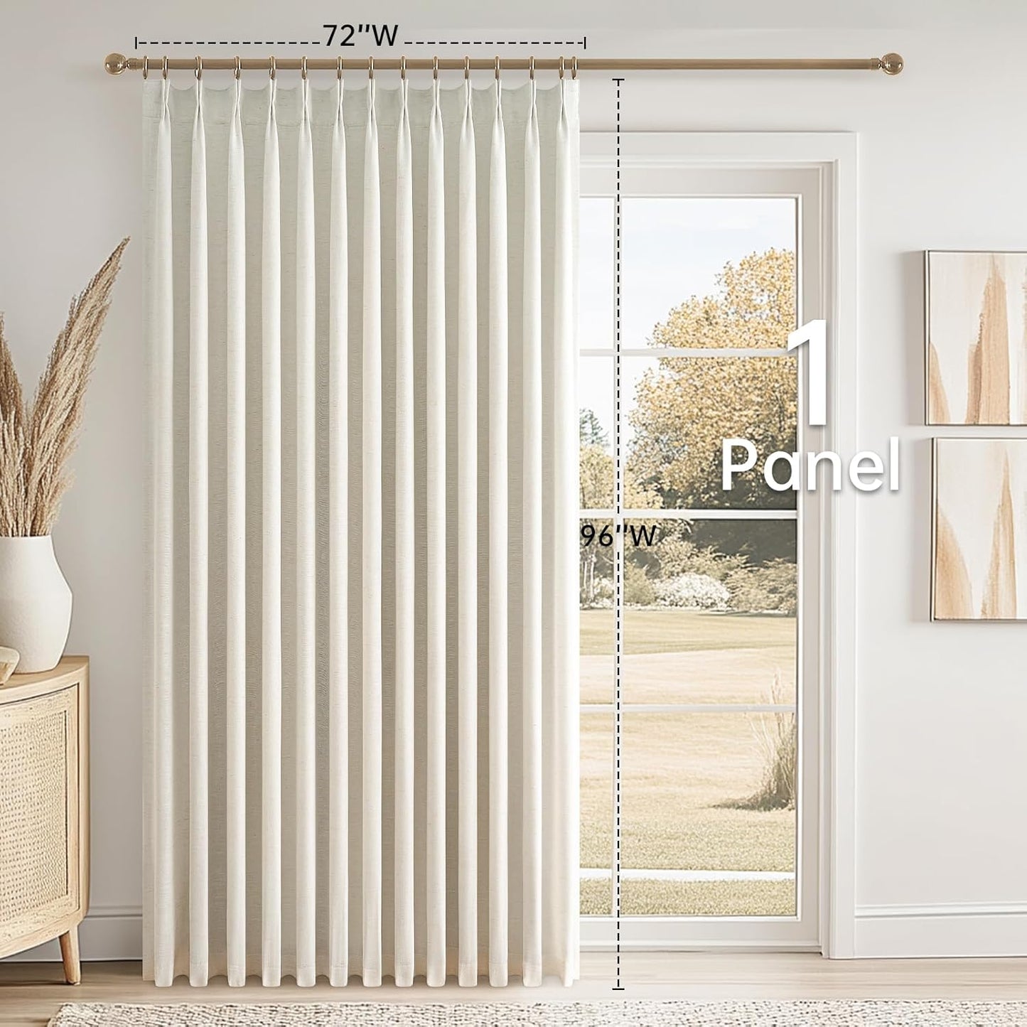 Topfinel Blackout Curtain 72x108, 1 Panel