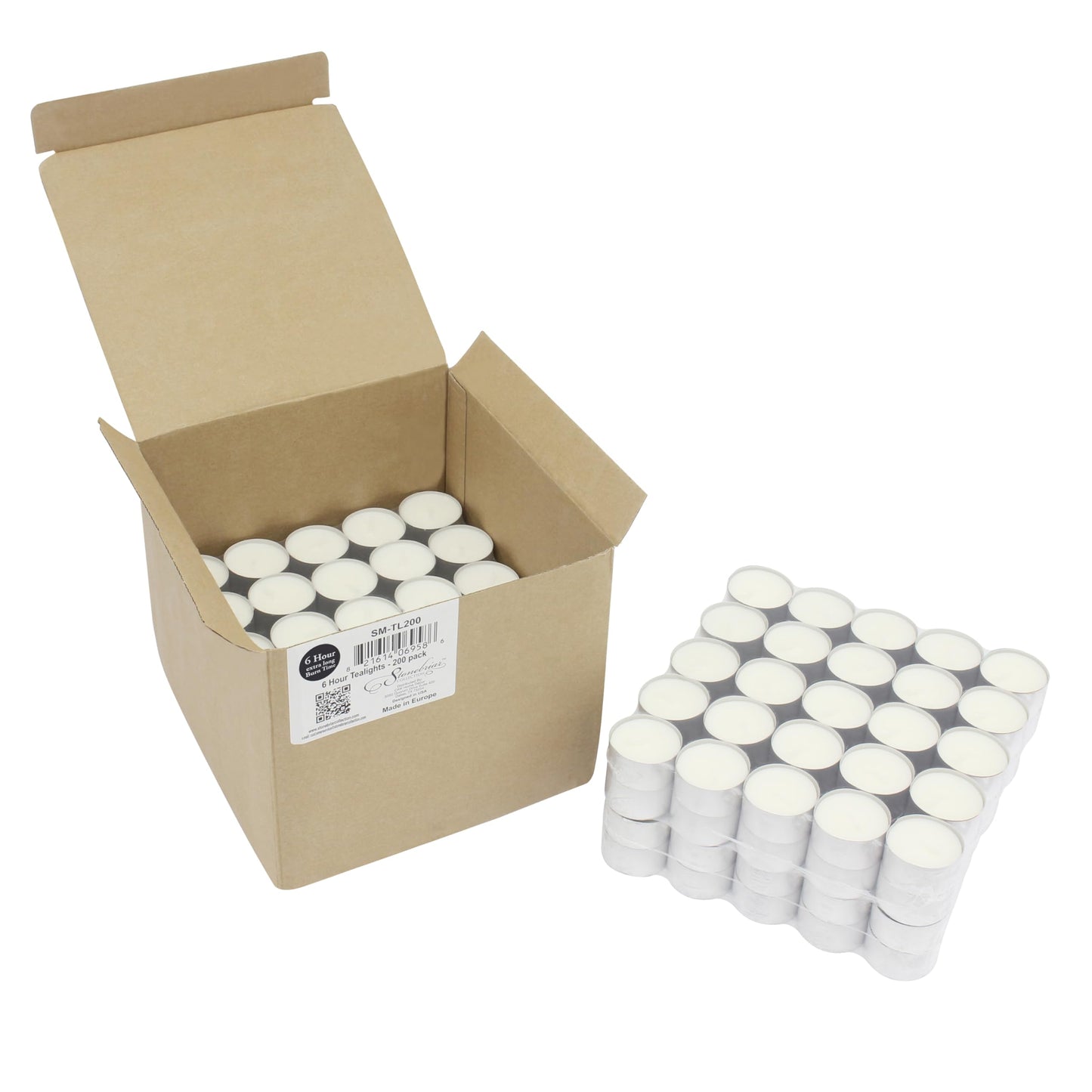 Stonebriar Unscented Long Burning White Tealight Candles