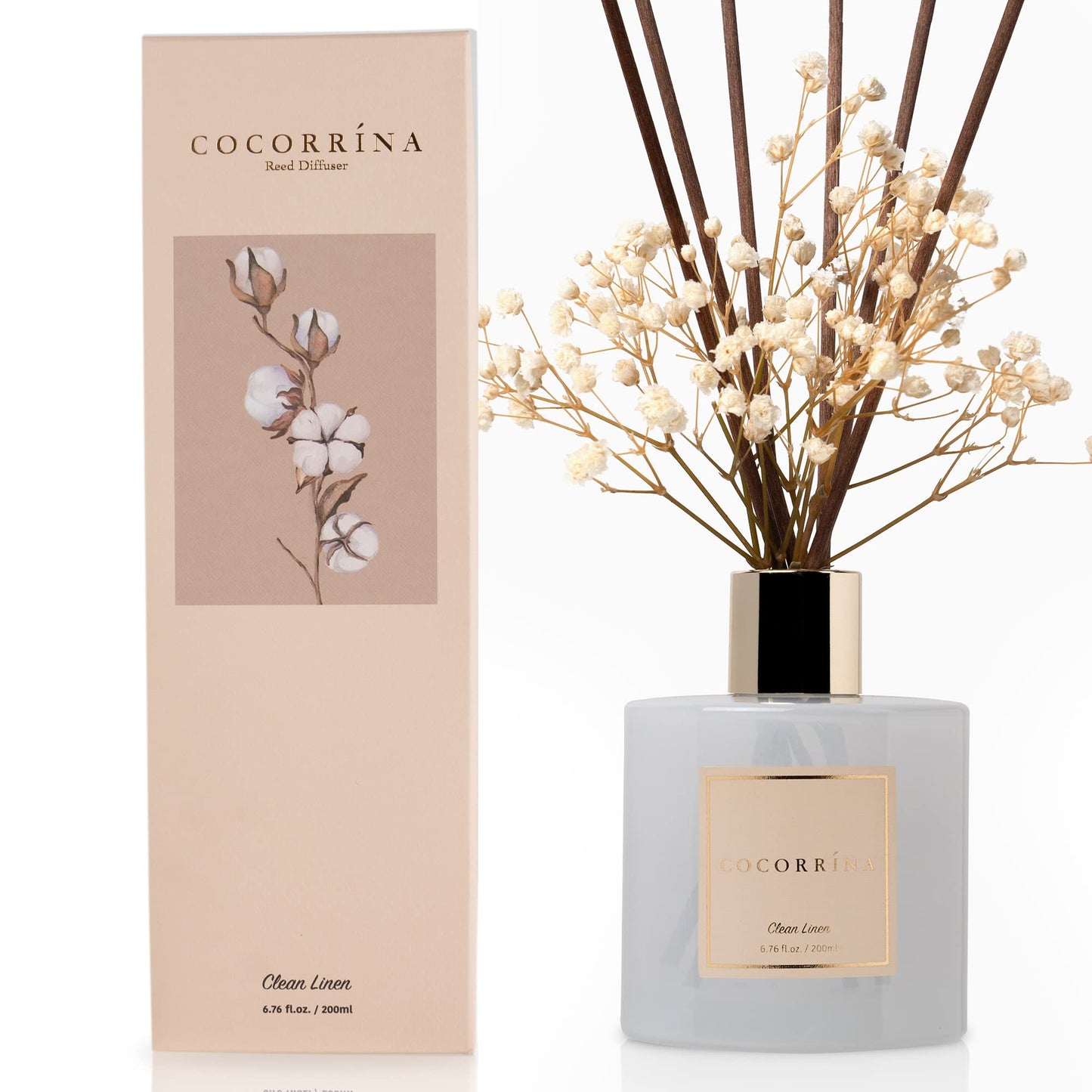 Cocorrína Clean Linen Reed Diffuser 6.7oz