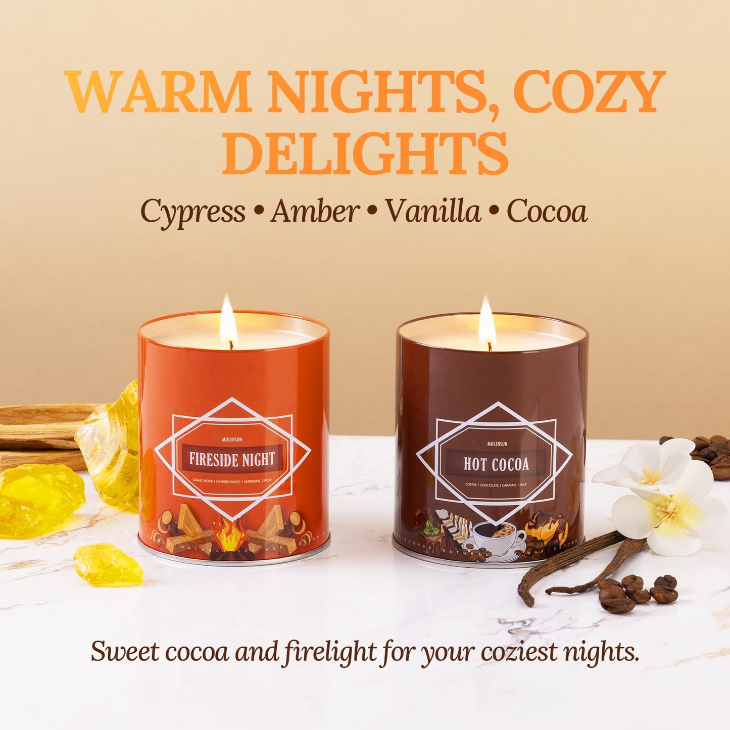 Fall Candles – 36oz (4×9oz) Soy Candles