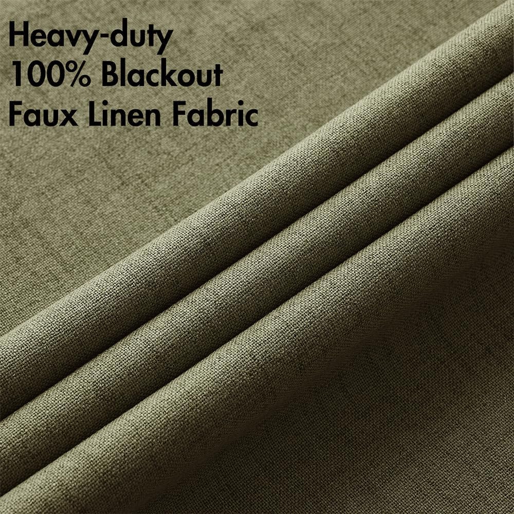 MIULEE Blackout Curtains 52x84" Beige, 2 Panels