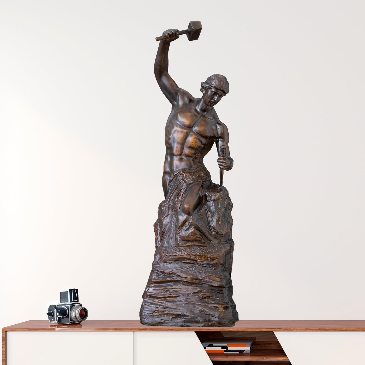 Bronze Self-Made Man Statue 18.5"