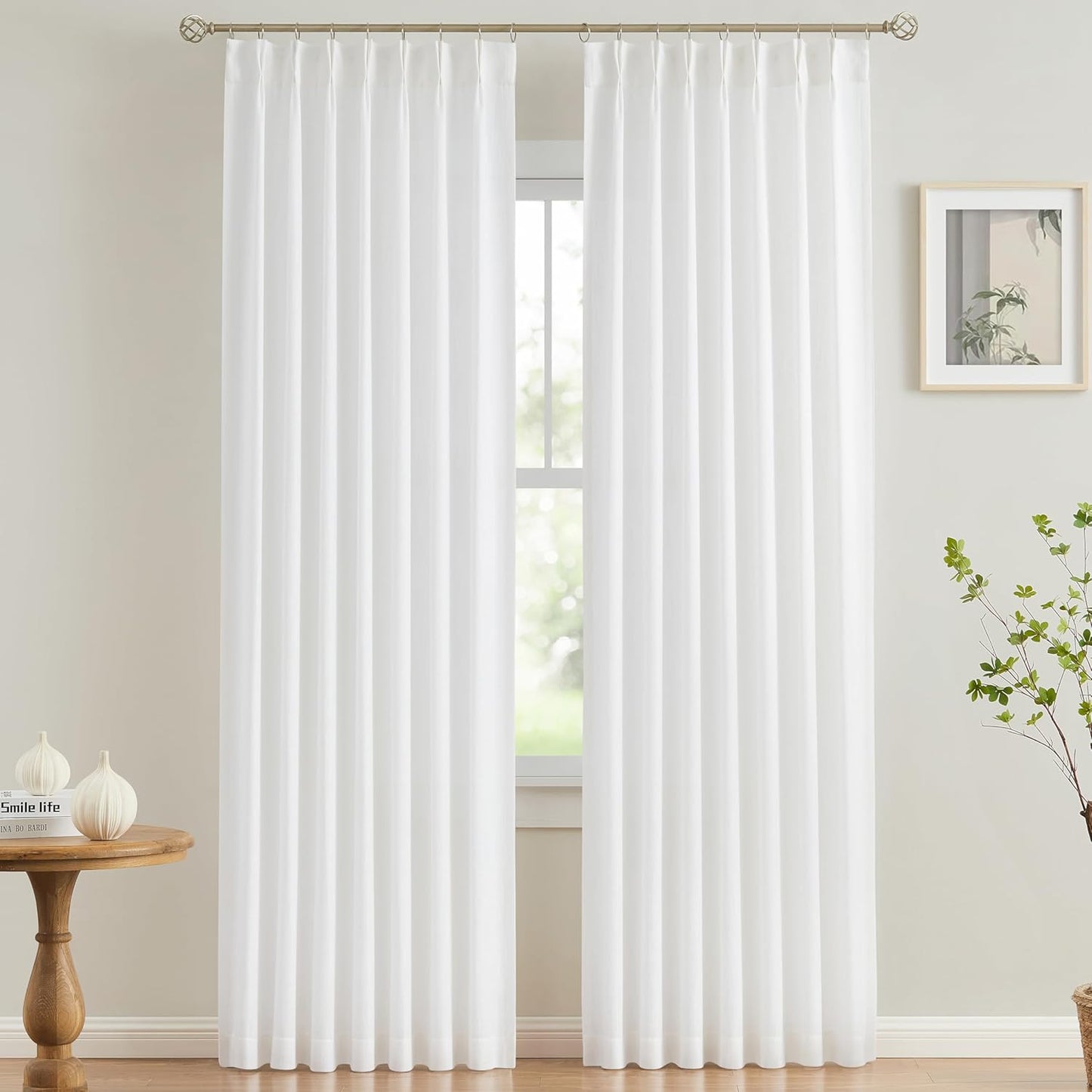 Pinch Pleat Sheer Curtains 42x95, 2 Panels