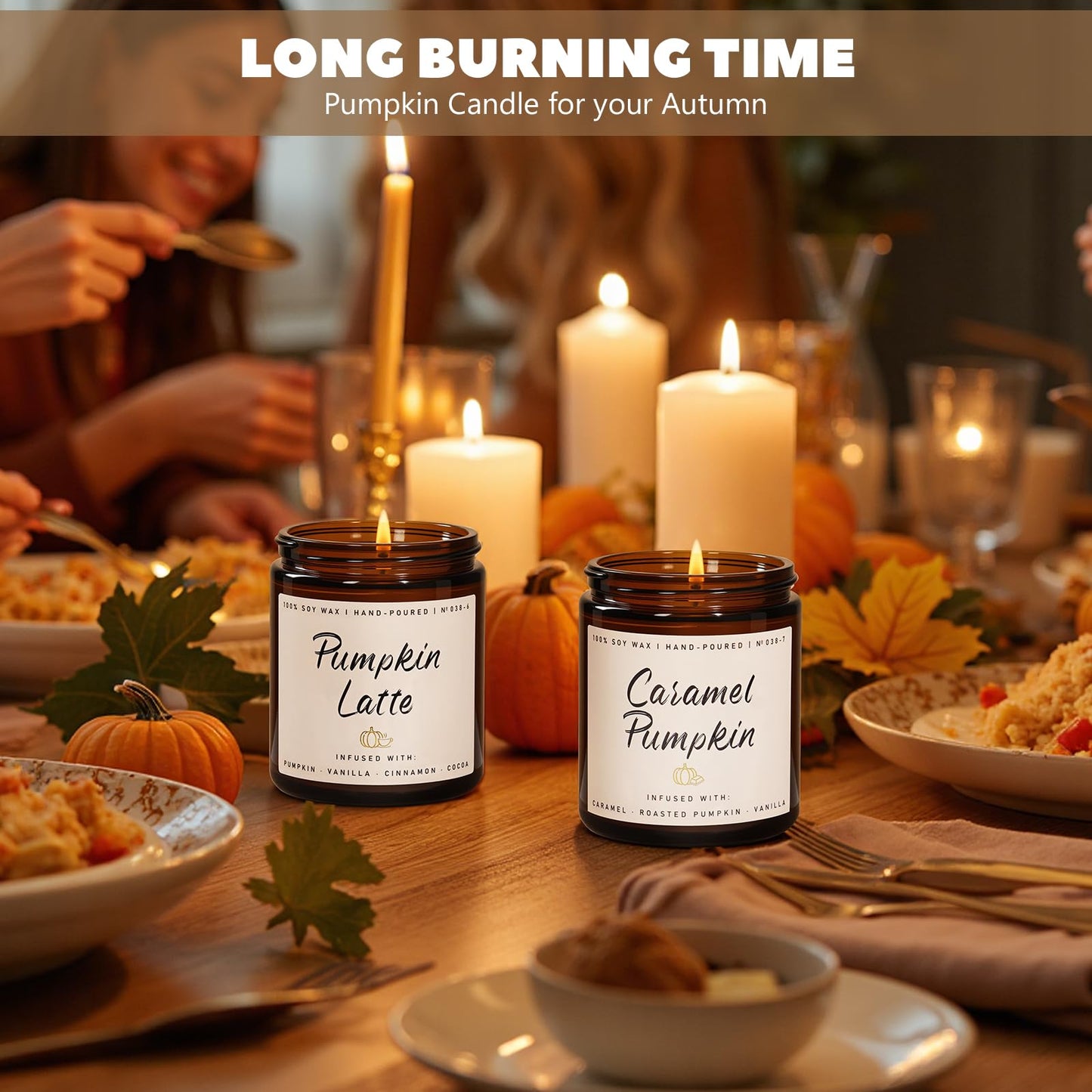 Auelife 4-Pack Fall Scented Candles