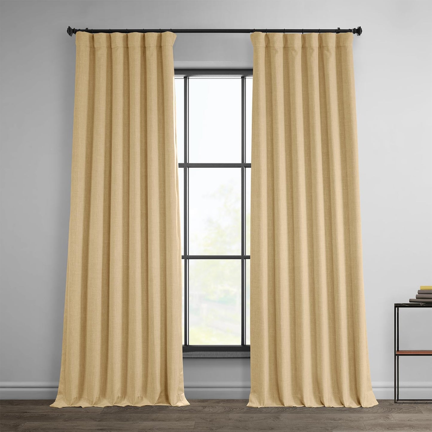 HPD Faux Linen Curtain 100x96" Birch, 1 Panel
