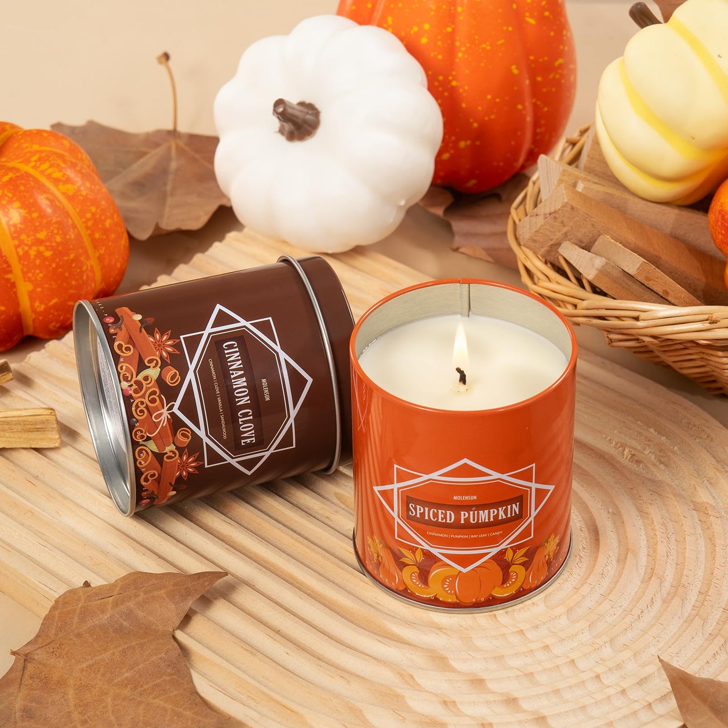 Fall Candles – 36oz (4×9oz) Soy Candles