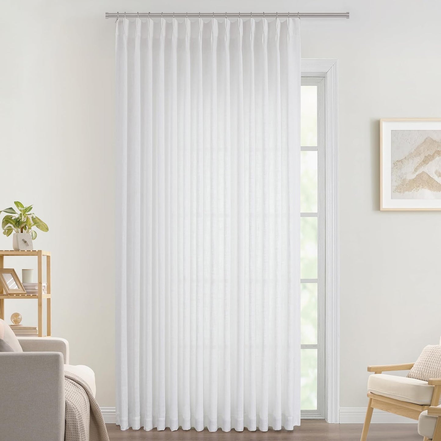 Pinch Pleat Sheer Curtains 42x95, 2 Panels