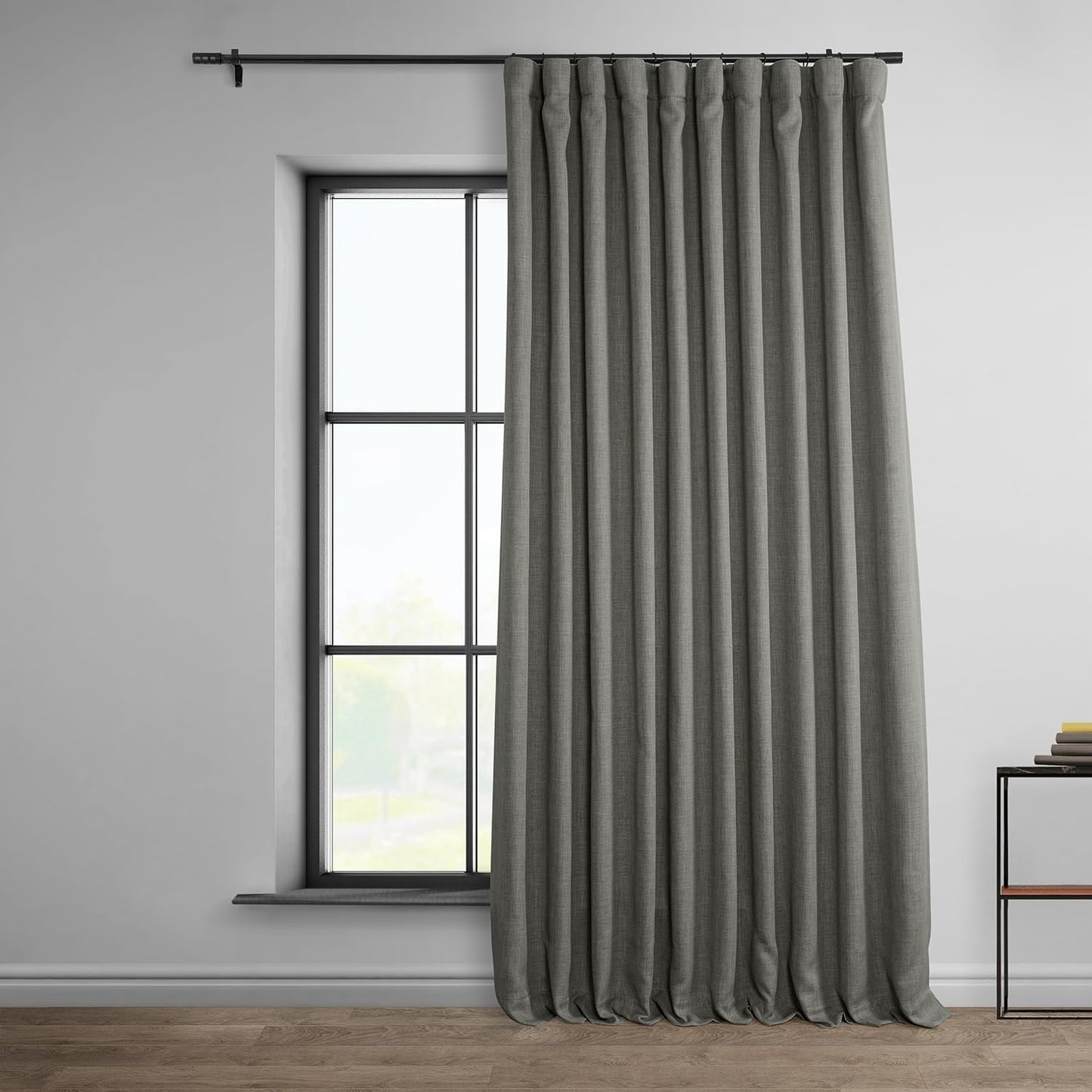 HPD Faux Linen Curtain 100x96" Birch, 1 Panel