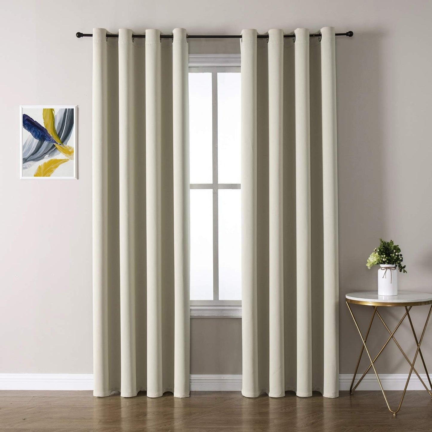 ChrisDowa Blackout Curtains 42x63" Grey, 2 Panels