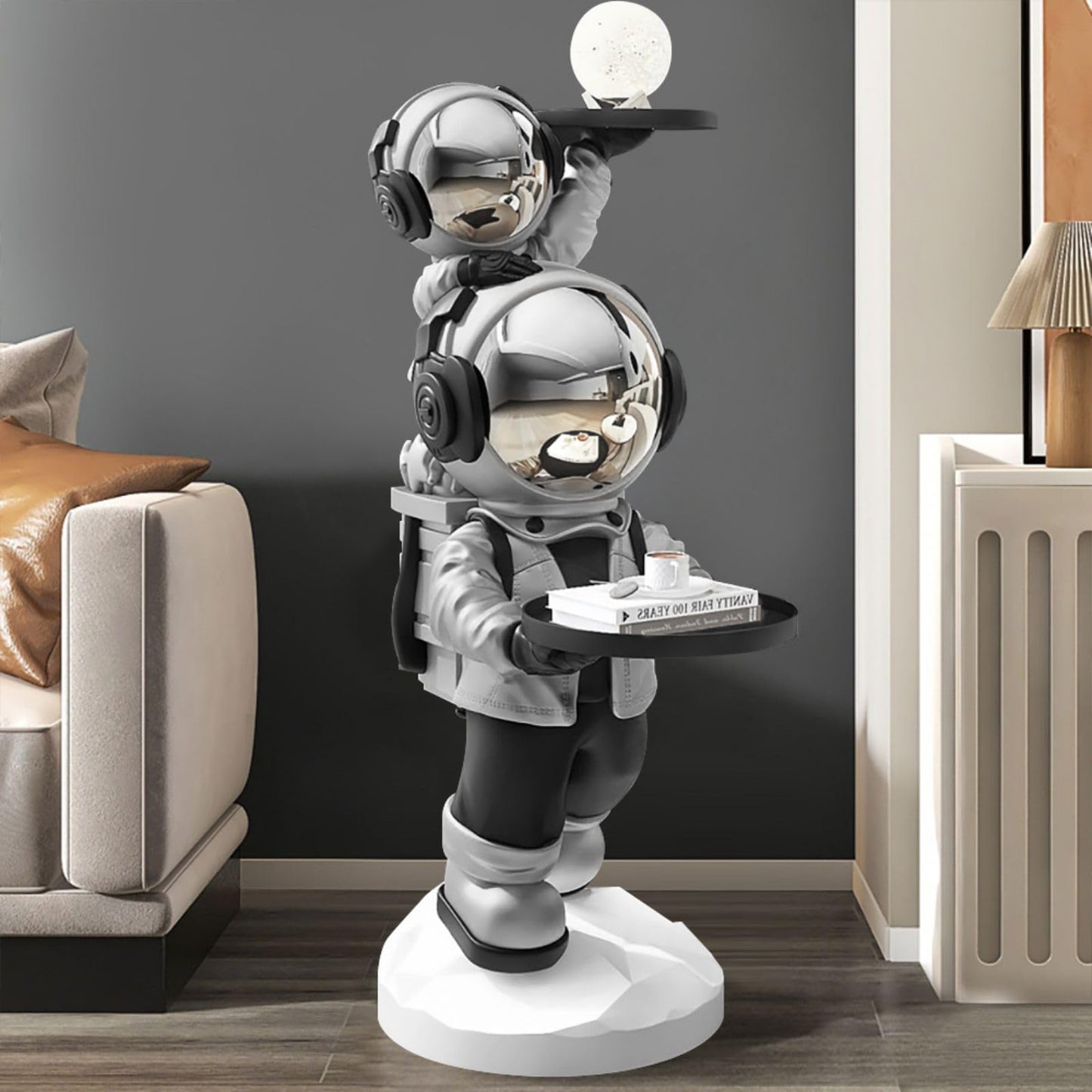 Gold Astronaut Floor Statue