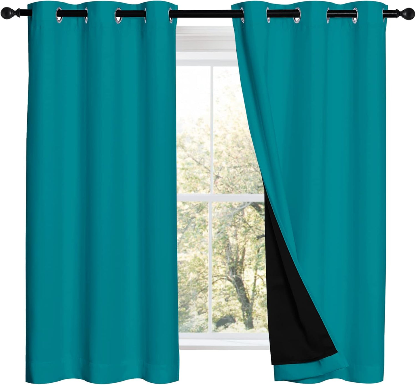 NICETOWN Grey Blackout Curtains 70x108, Set of 2