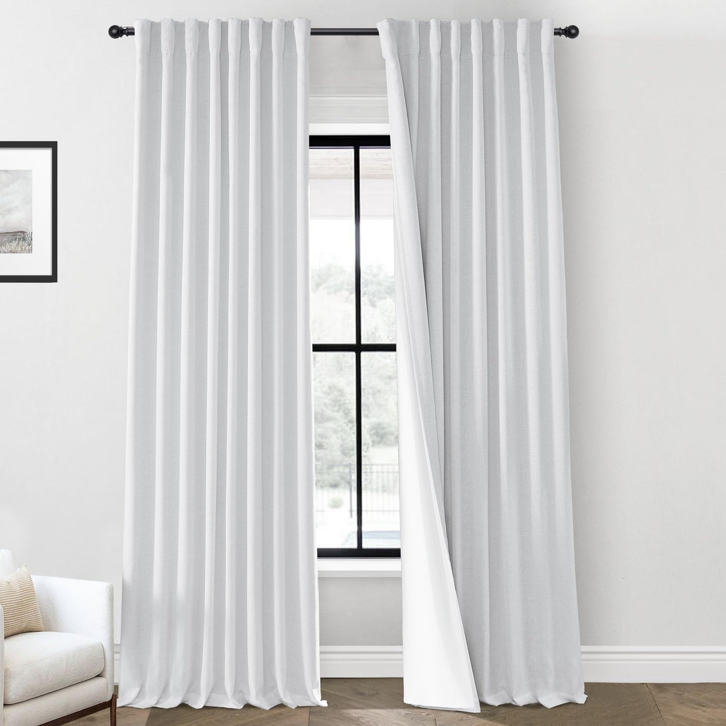 Boho Blackout Curtains Cream 70x90, 2 Panels