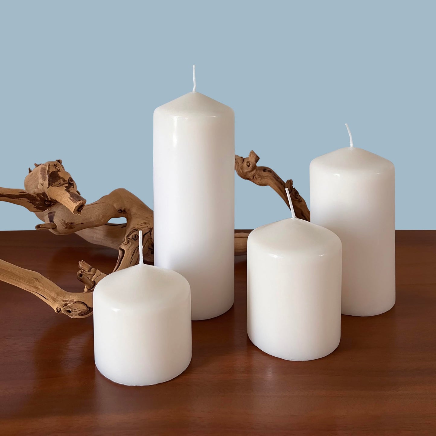 Stonebriar Unscented White Pillar Candles, 6-Pack, 3"x6"
