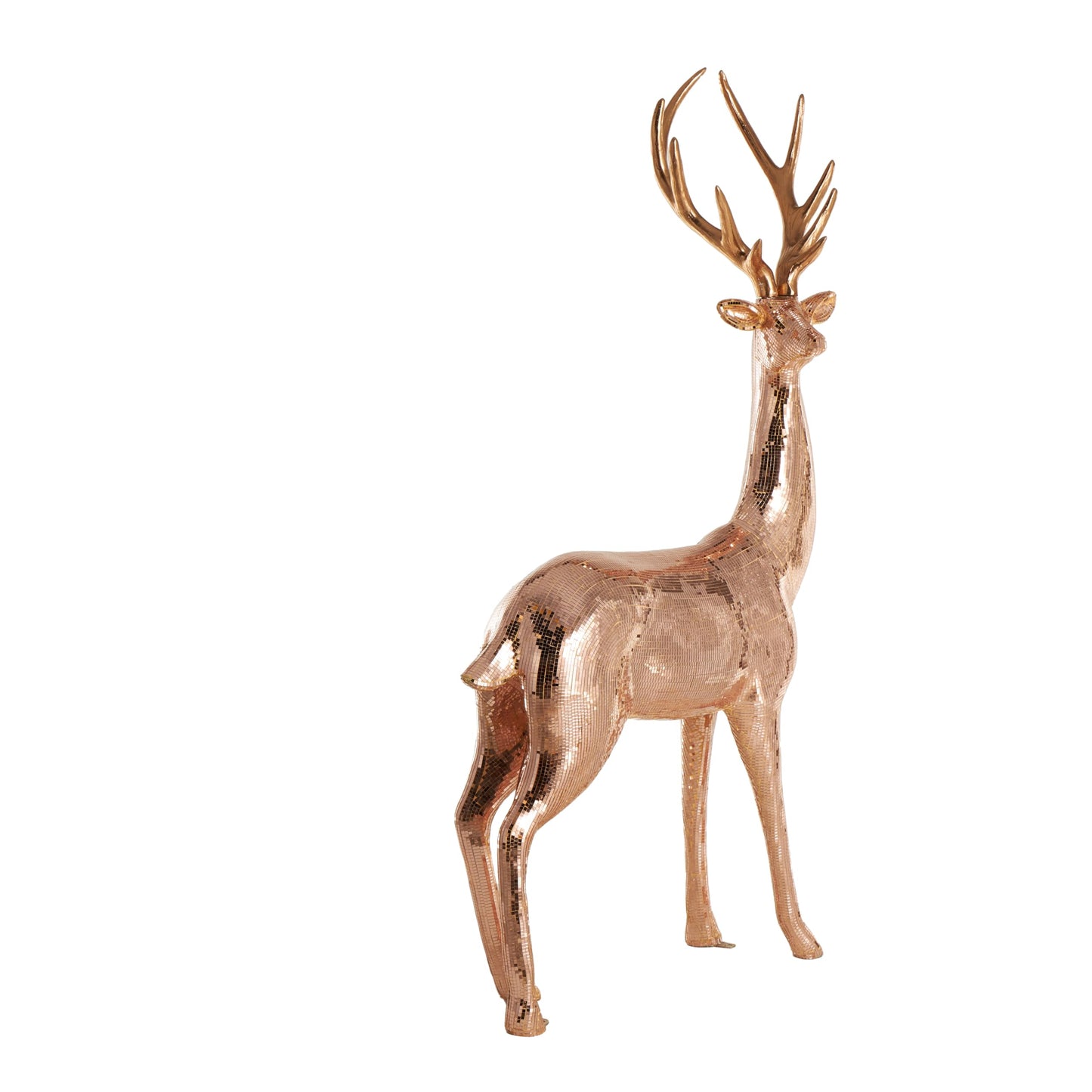 Deco 79 Copper Reindeer Statue 56"