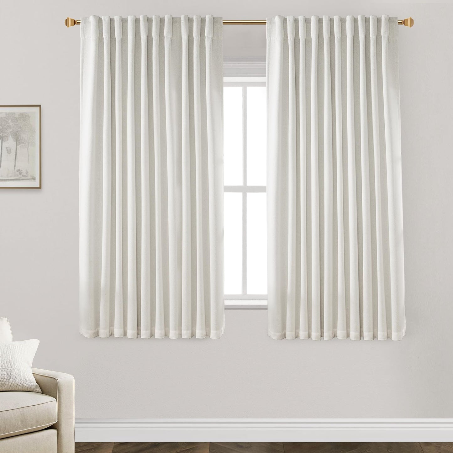 Boho Blackout Curtains Cream 70x90, 2 Panels