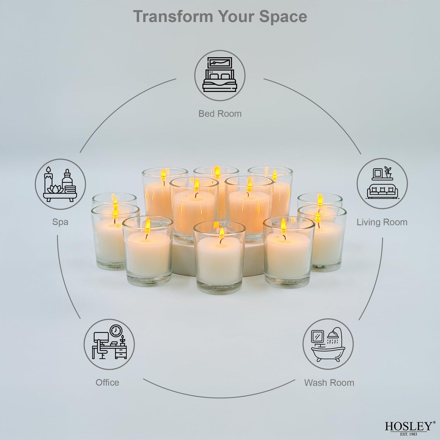 Hosley 240 Ivory Votive Candles