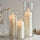 36-Pack White Pillar Candles with Glass Cylinder