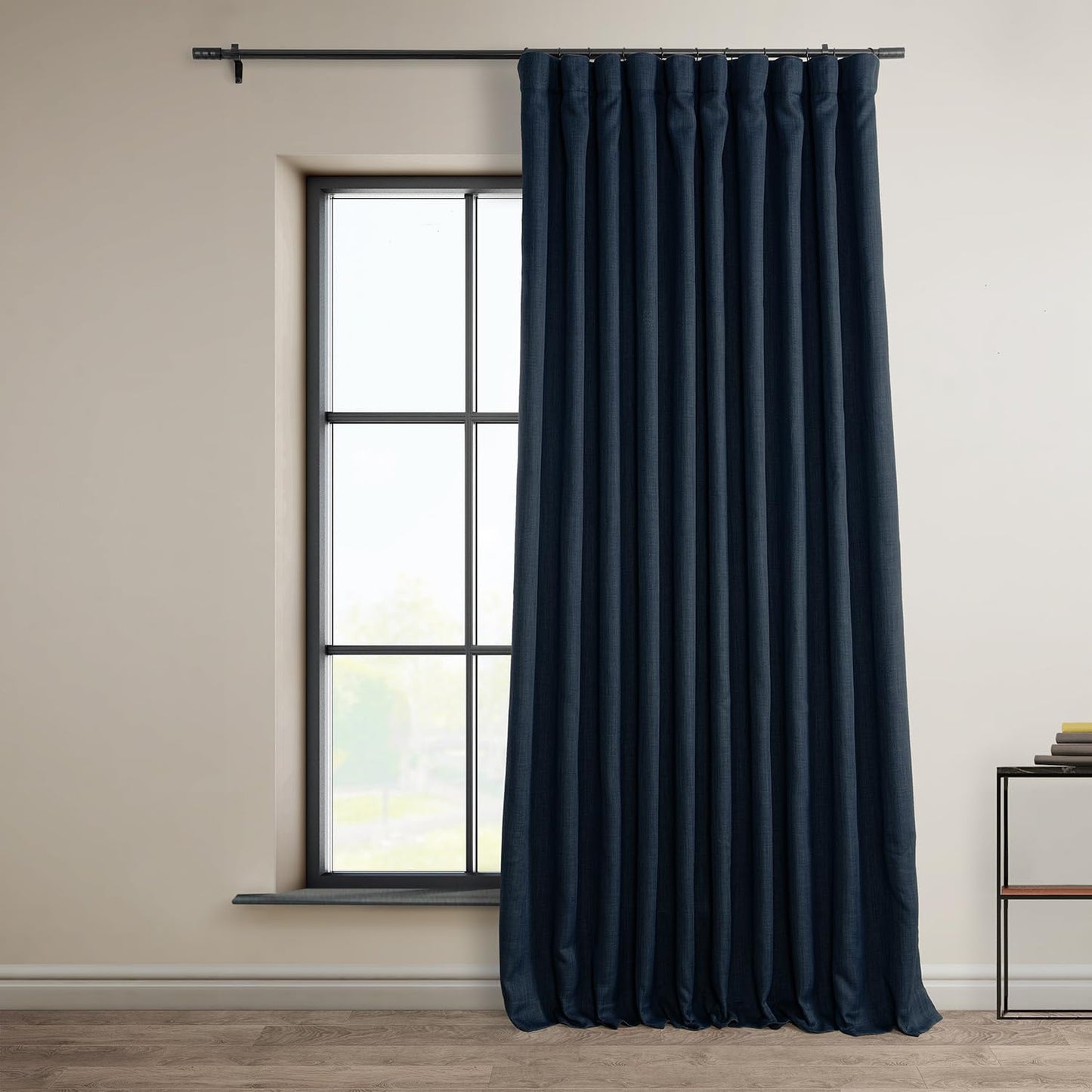 HPD Faux Linen Curtain 100x96" Birch, 1 Panel