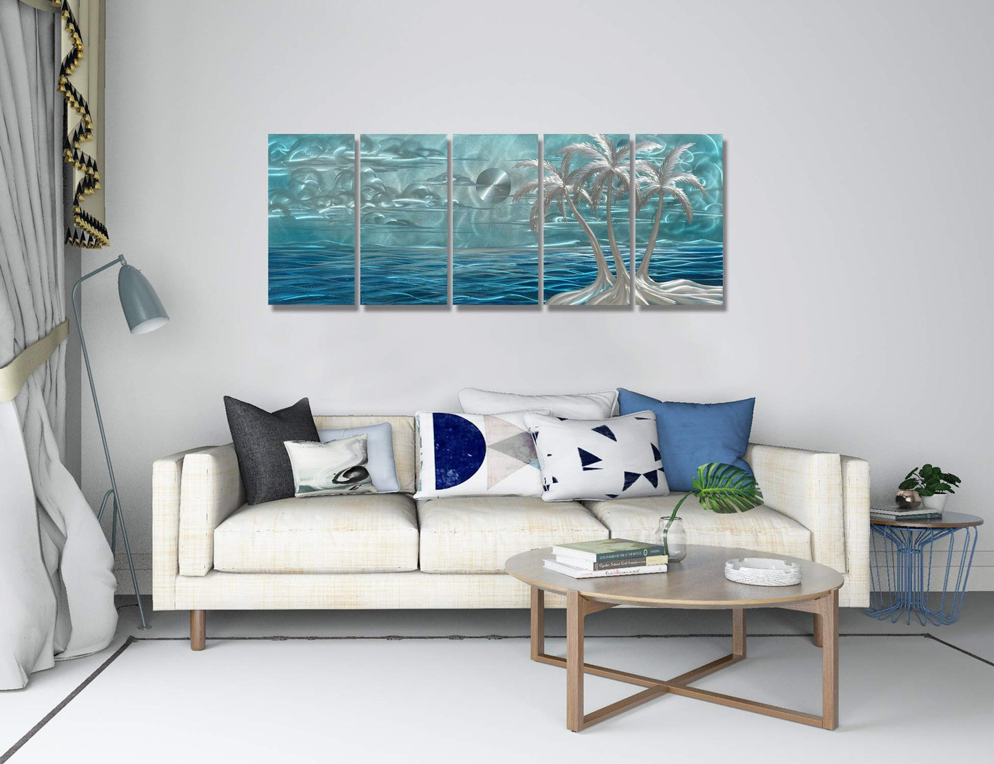 BATRENDY ARTS Silver Tree Wall Art