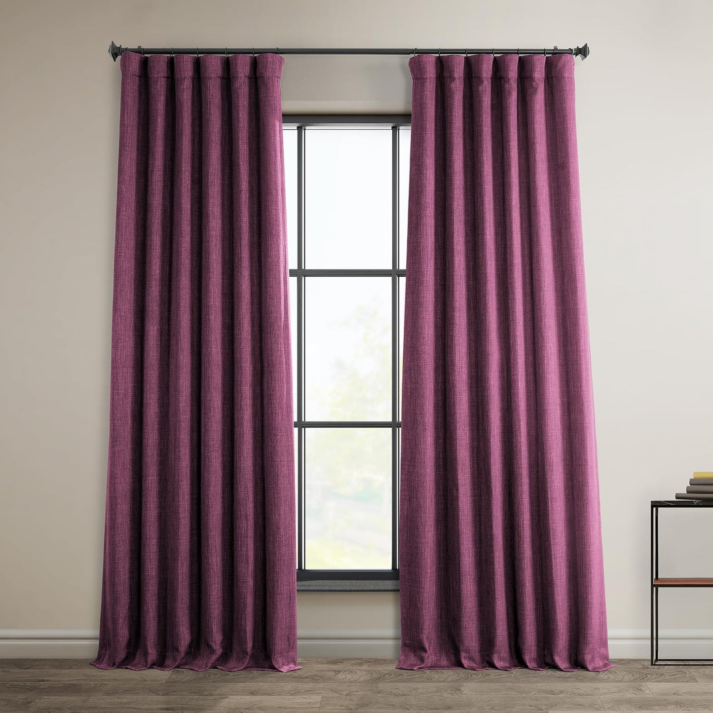 HPD Faux Linen Curtain 100x96" Birch, 1 Panel