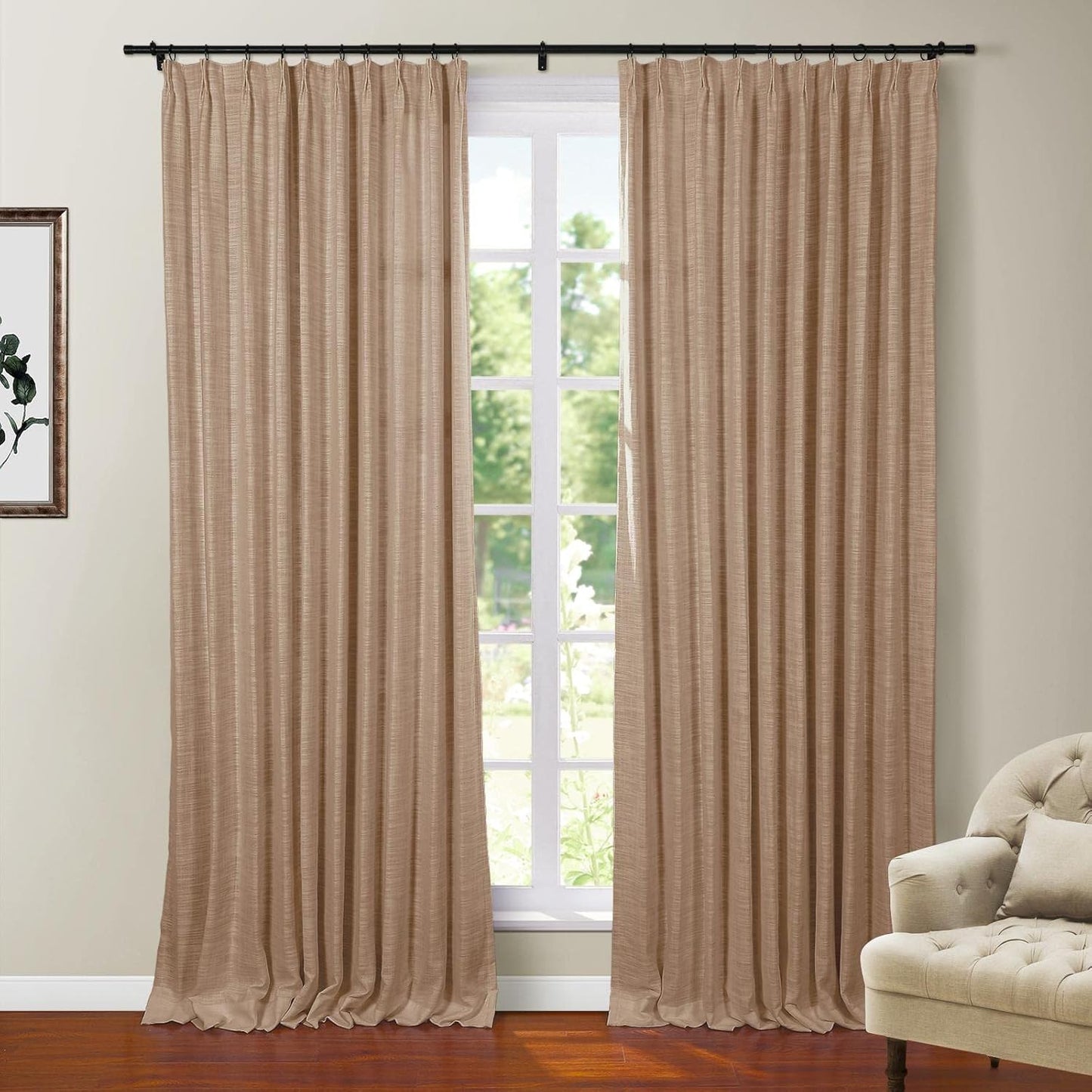 TWOPAGES Polyester Linen Heavy Weight Blackout