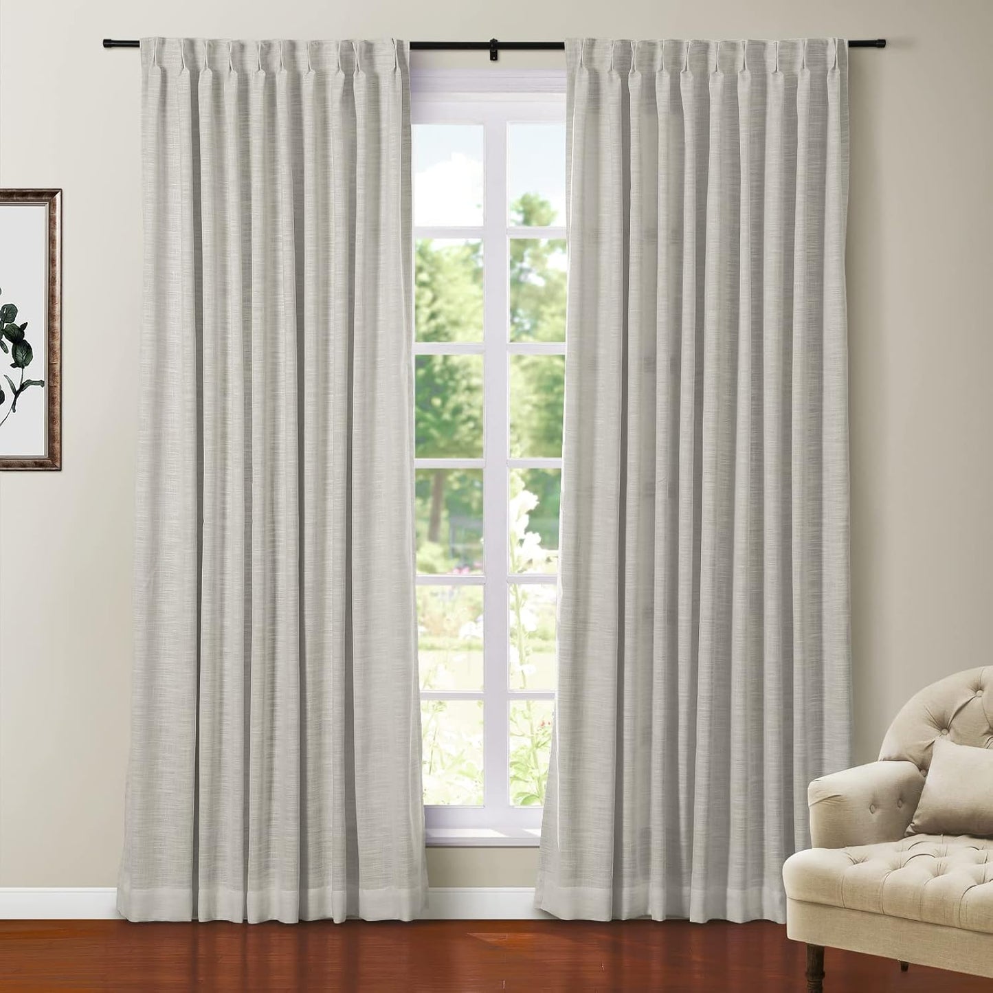 TWOPAGES Polyester Linen Heavy Weight Blackout