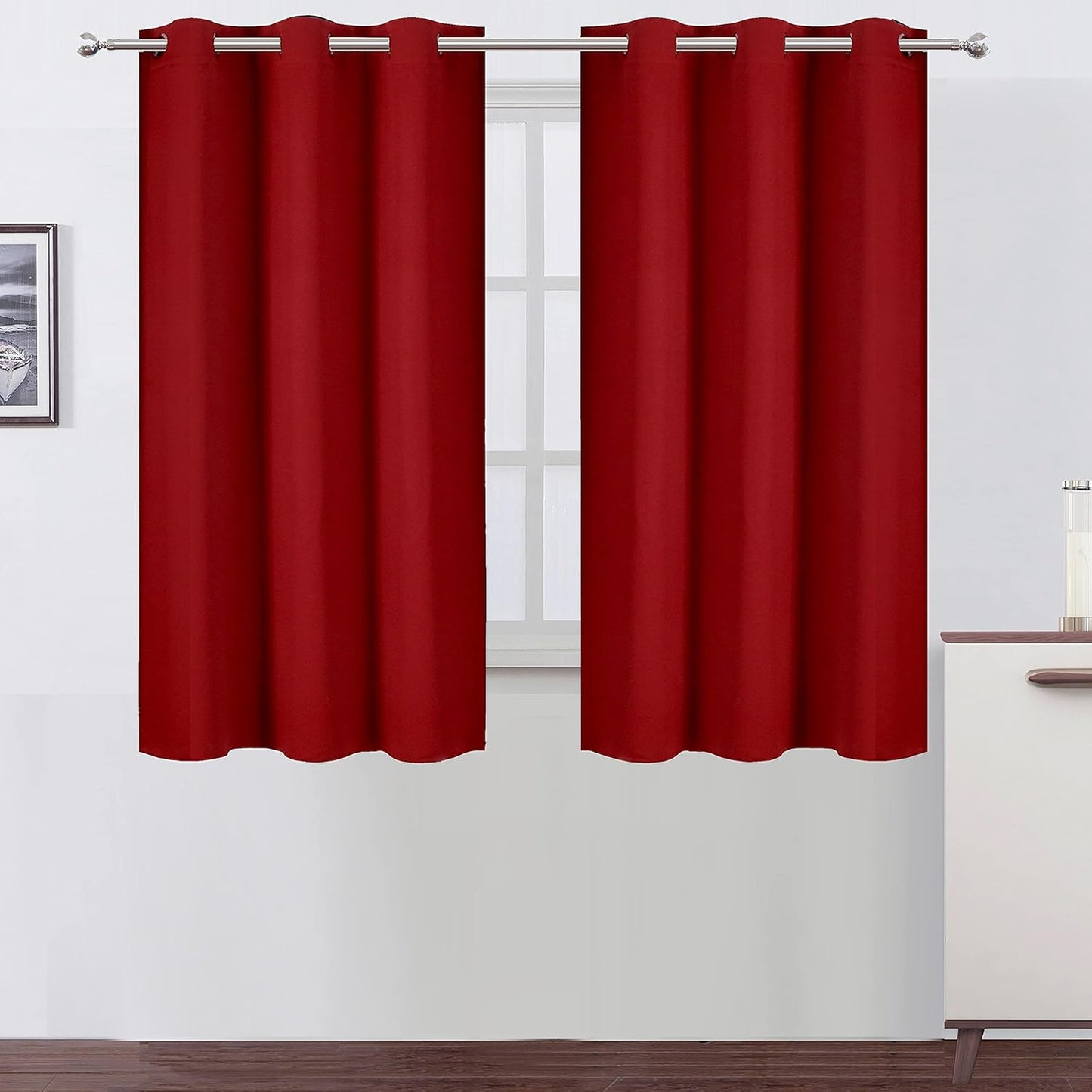 LEMOMO Blackout Curtains 52x84" Black, 2 Panels