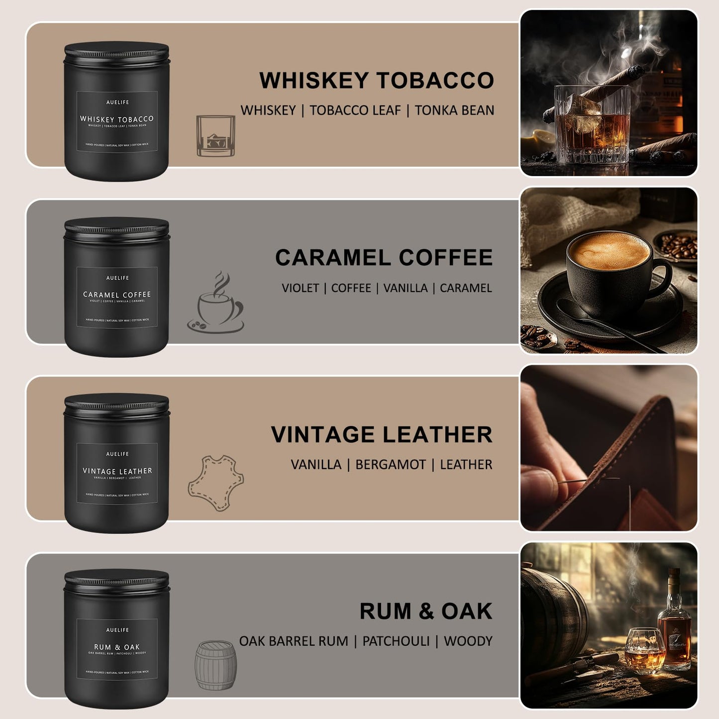 Men’s 4-Pack Scented Candle Set