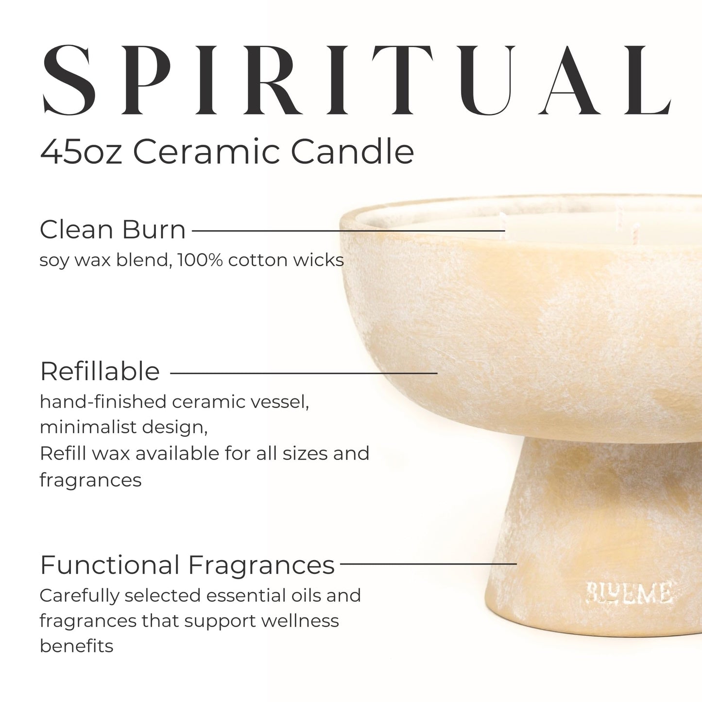 BLUEME 6-Wick Bergamot & Musk Candle
