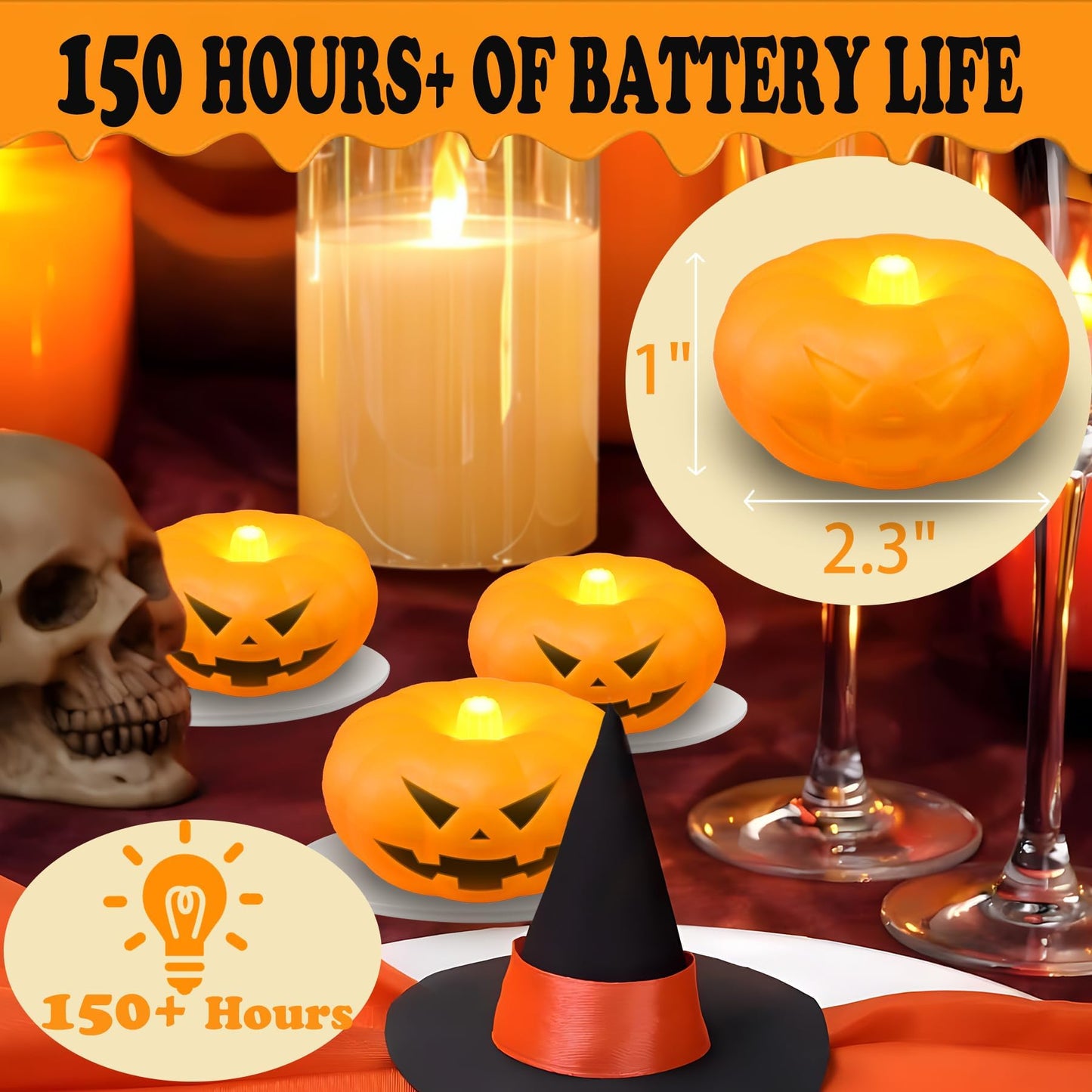 Halloween Decorations, 20 PCs Floating Candles