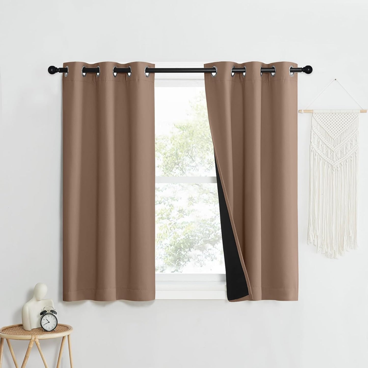 NICETOWN Grey Blackout Curtains 70x108, Set of 2