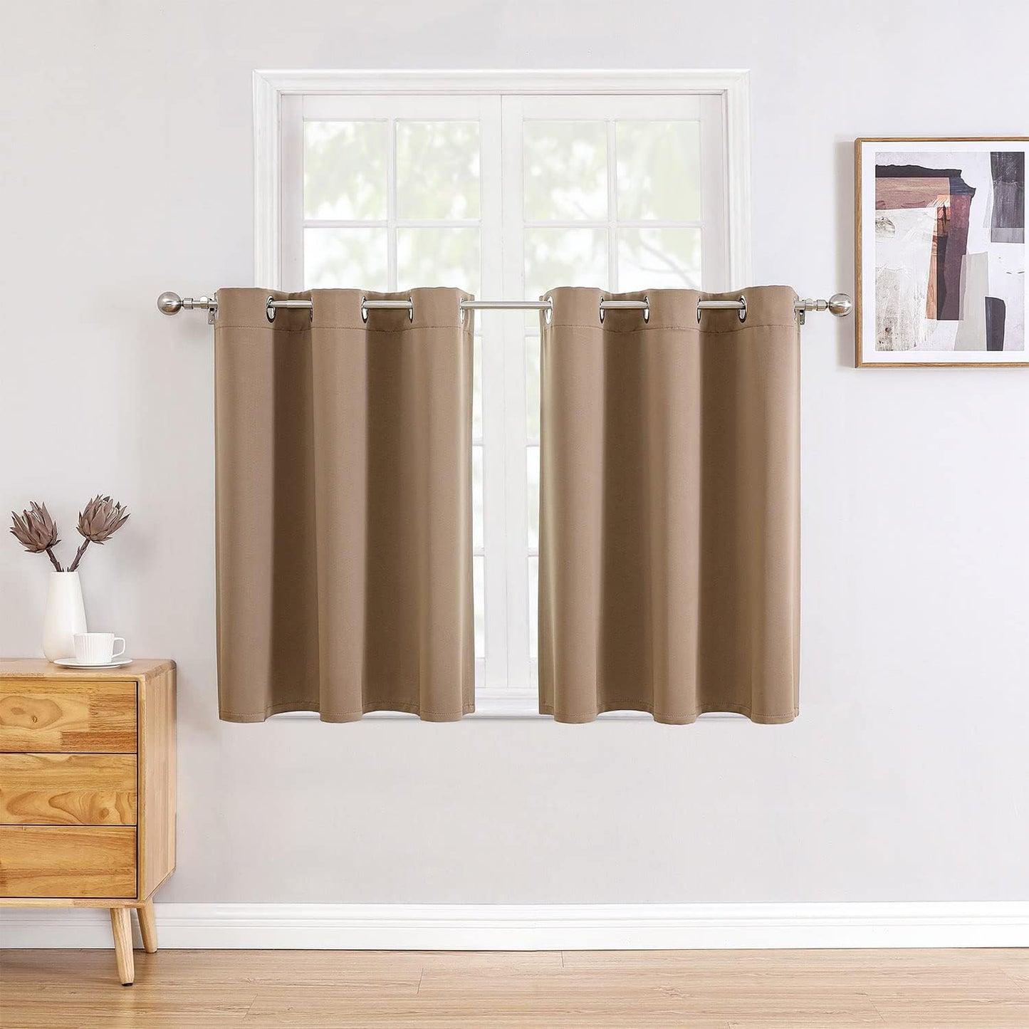 ChrisDowa Blackout Curtains 42x63" Grey, 2 Panels