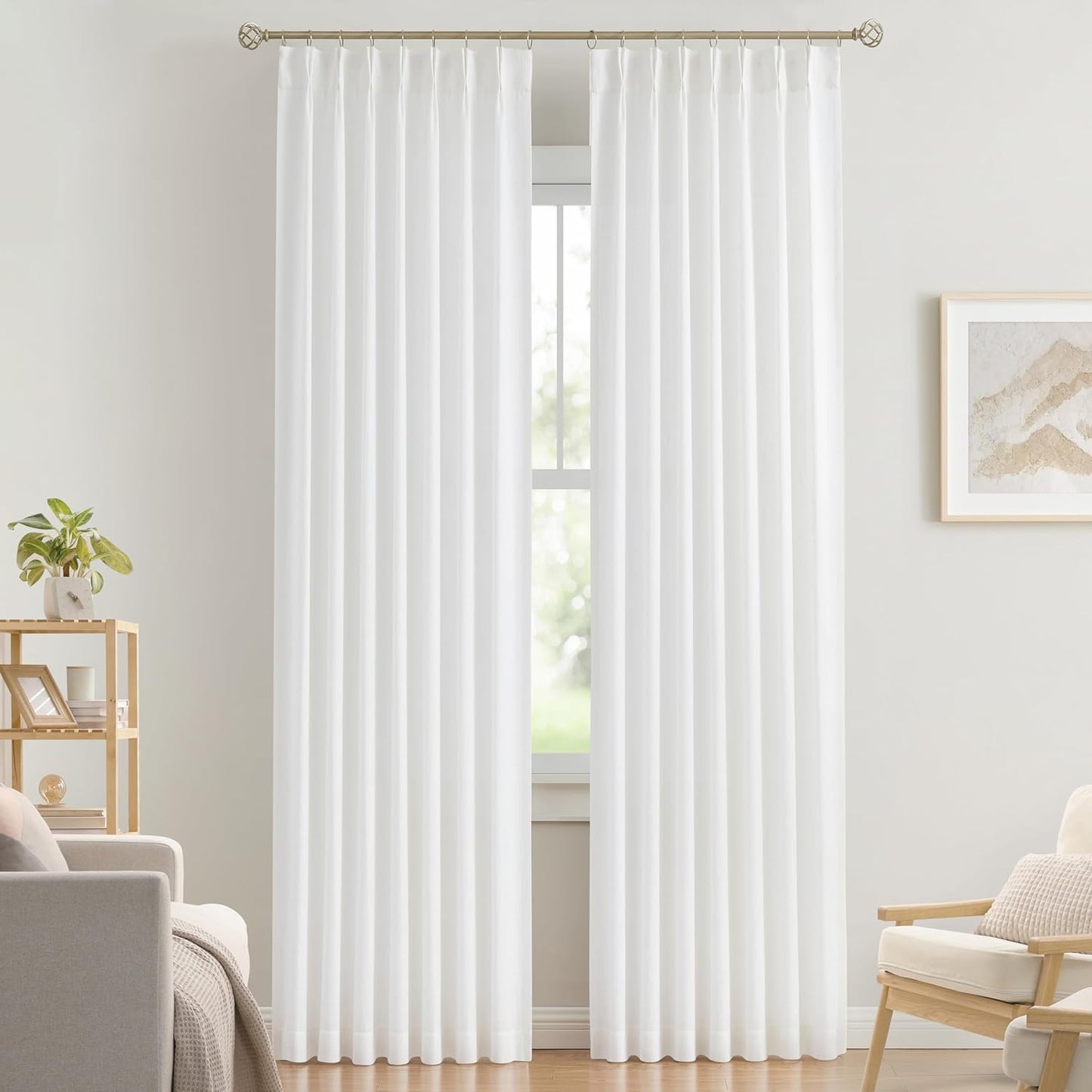 Pinch Pleat Sheer Curtains 42x95, 2 Panels