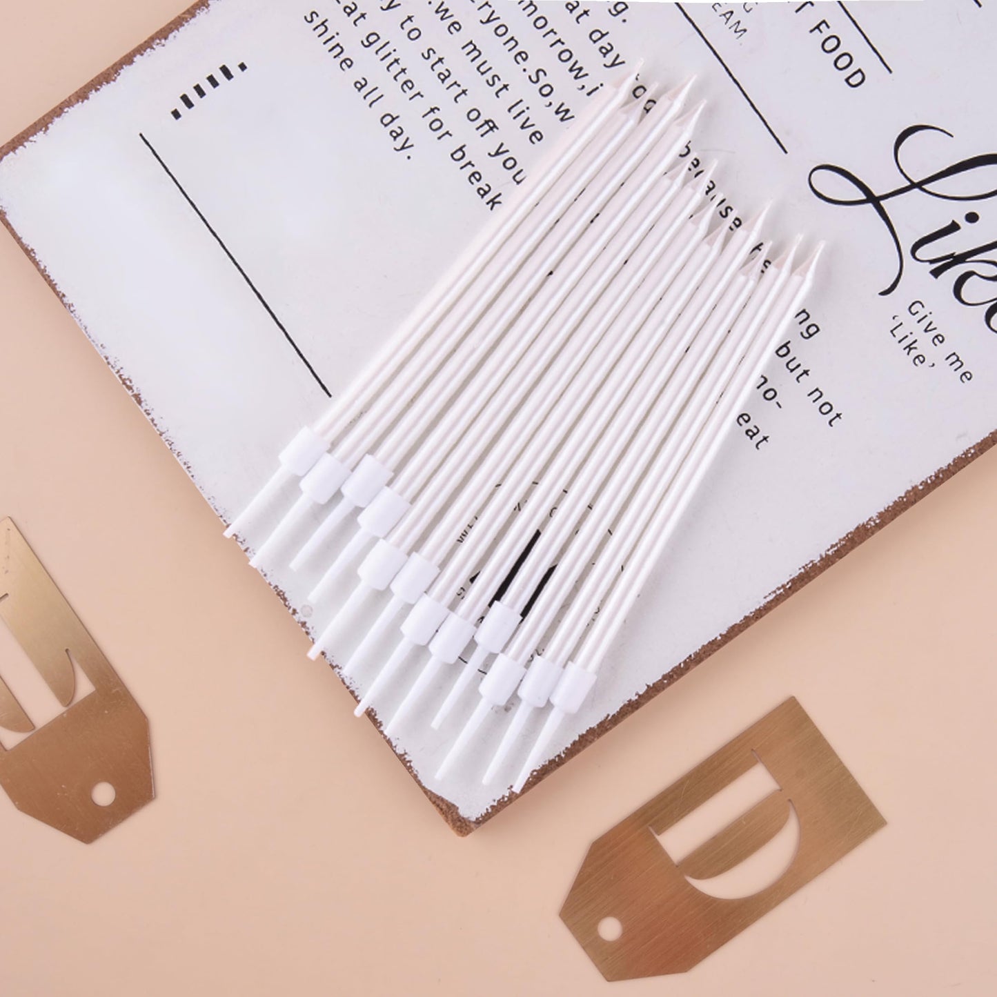 PHD CAKE Gold Long Thin Metallic Birthday Candles