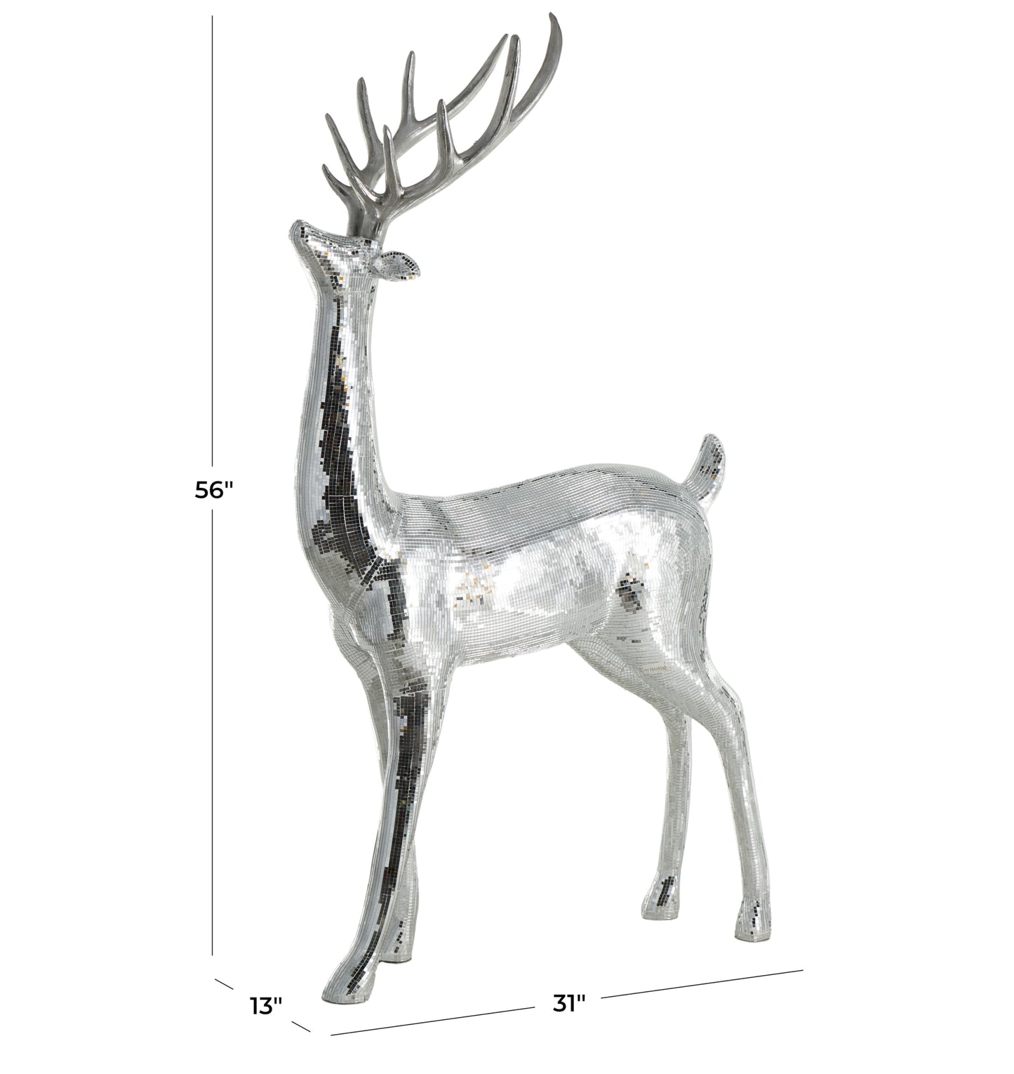 Deco 79 Copper Reindeer Statue 56"