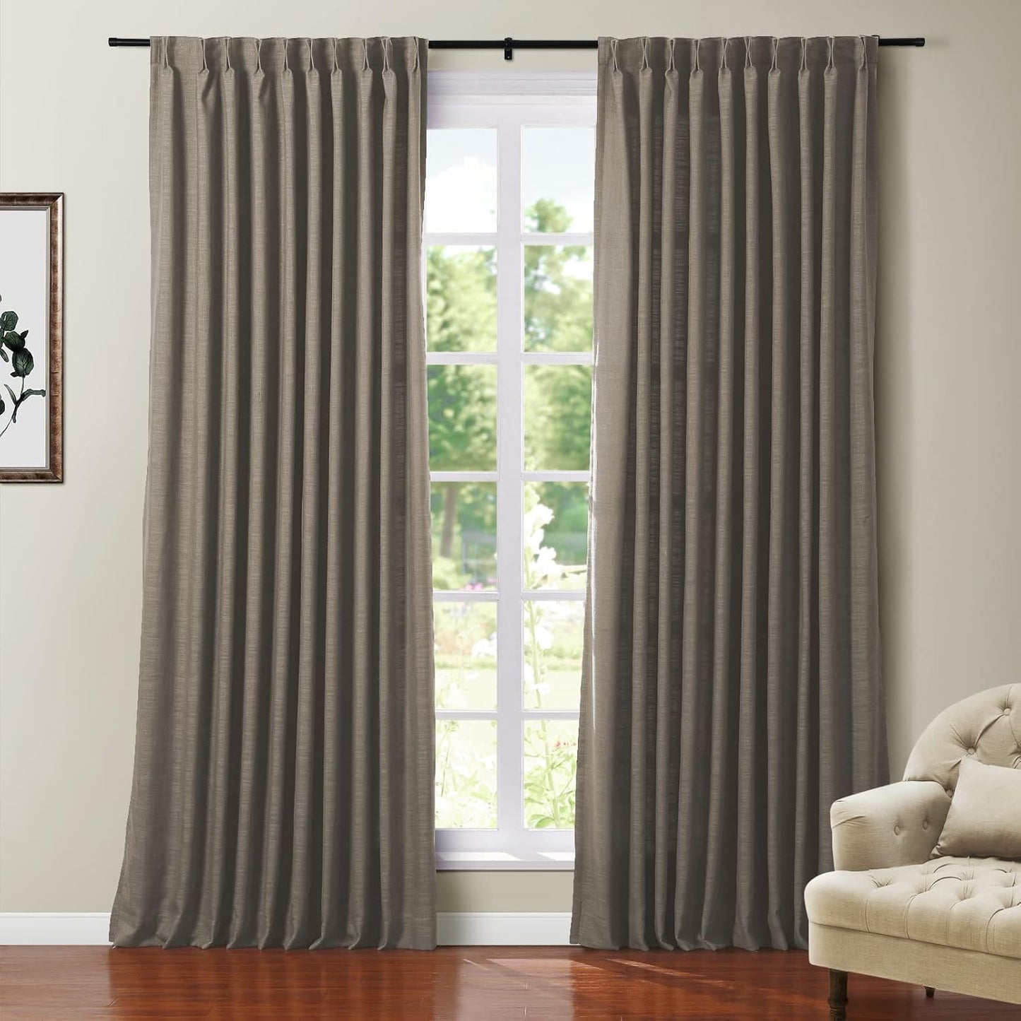 TWOPAGES Polyester Linen Heavy Weight Blackout