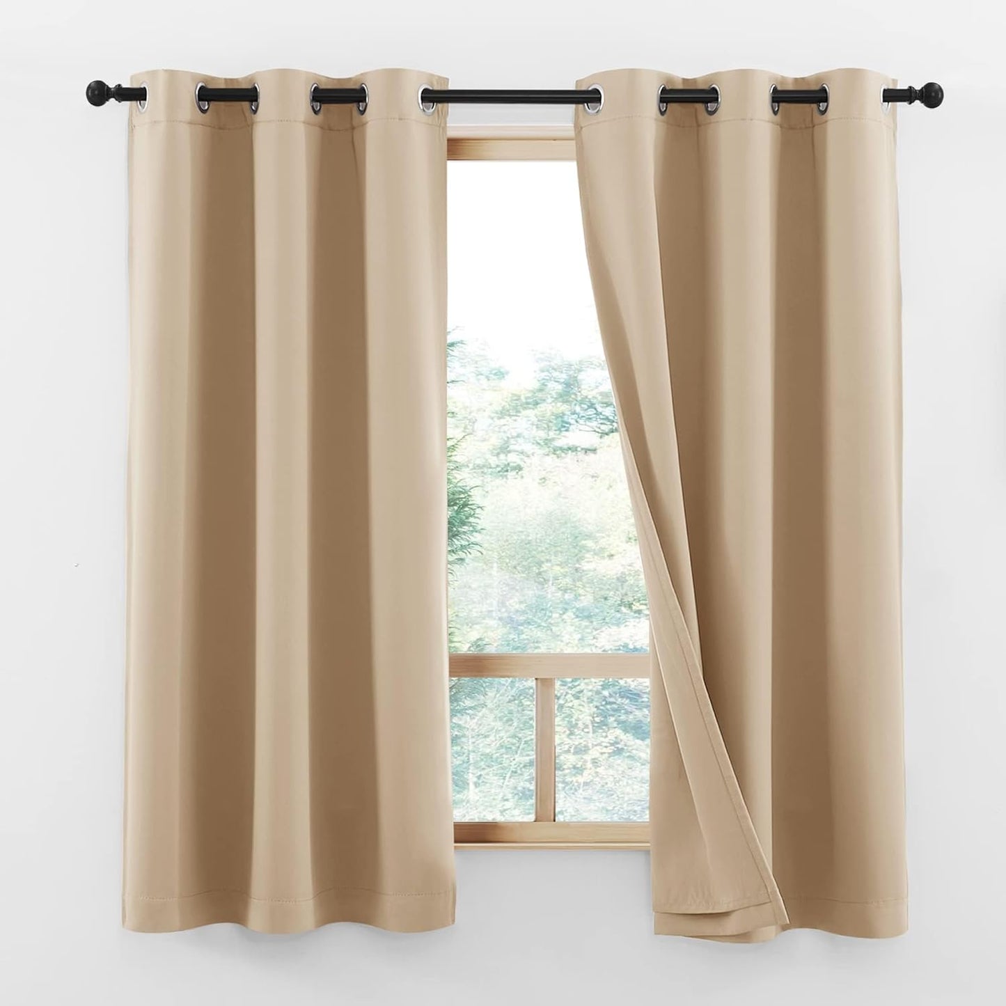 NICETOWN Grey Blackout Curtains 70x108, Set of 2