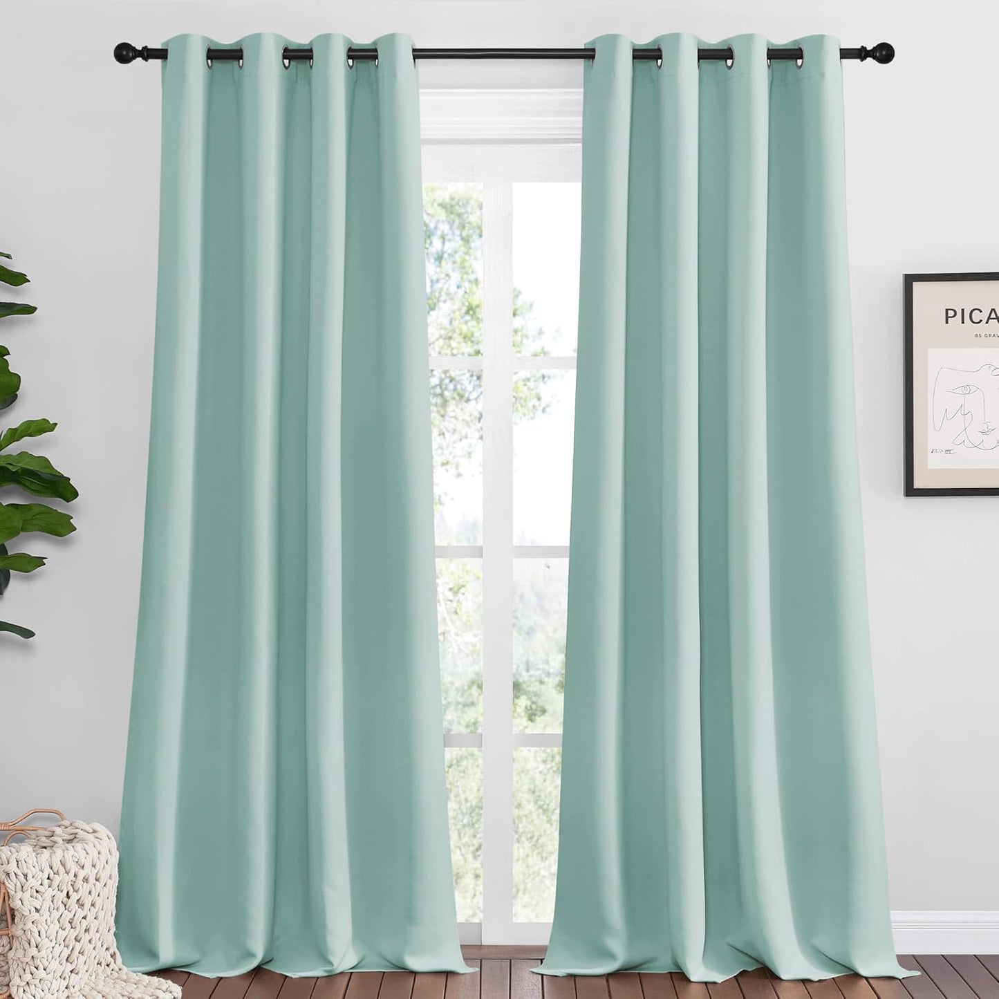 NICETOWN Blackout Curtains 42x63" Black