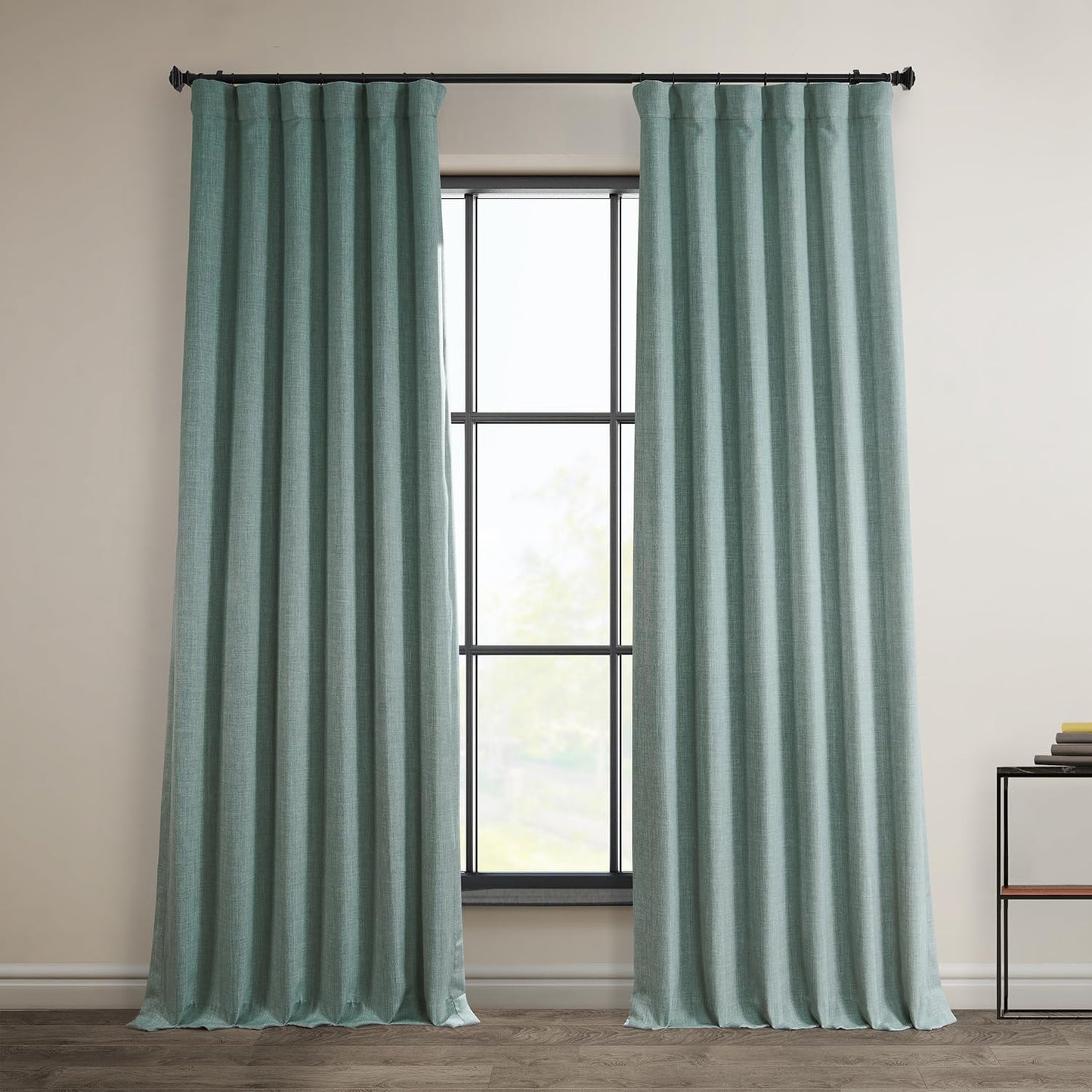HPD Faux Linen Curtain 100x96" Birch, 1 Panel