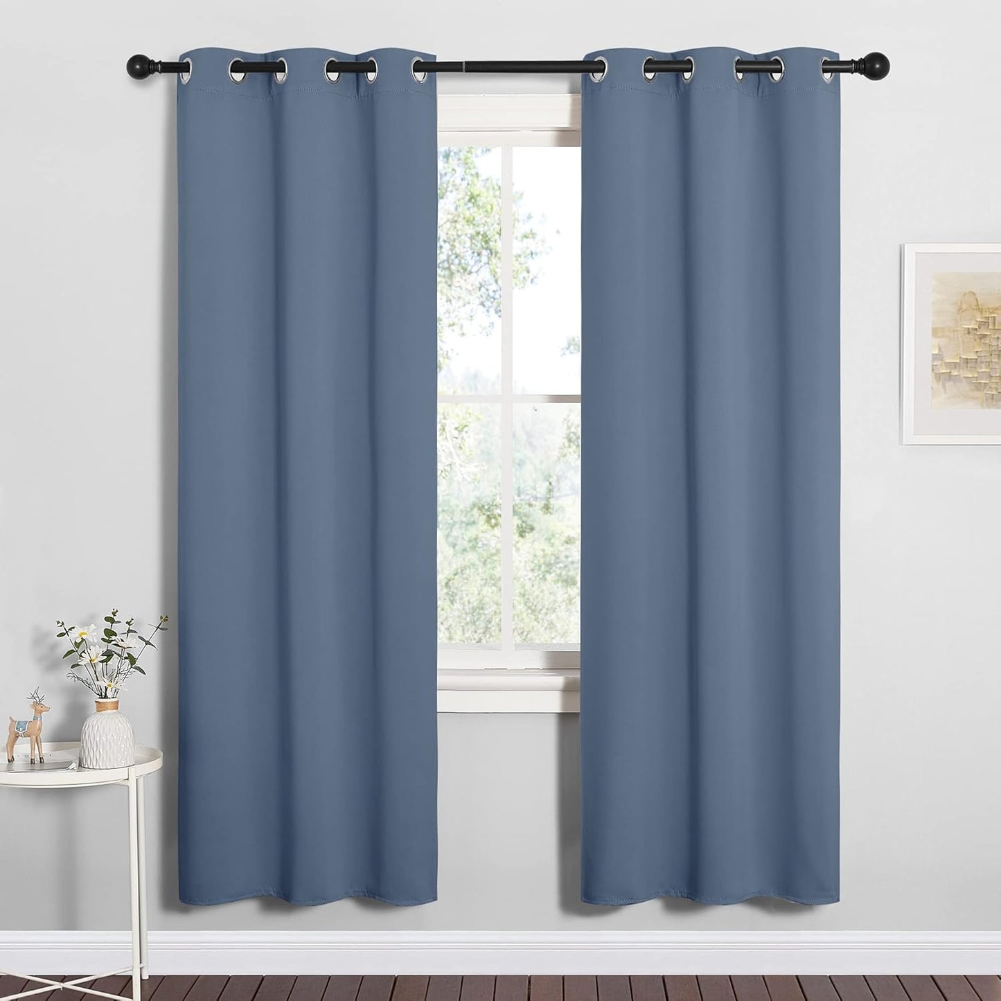 NICETOWN Blackout Curtains 42x63" Black