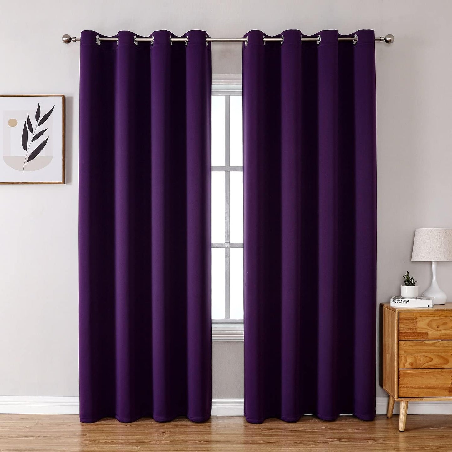ChrisDowa Blackout Curtains 42x63" Grey, 2 Panels