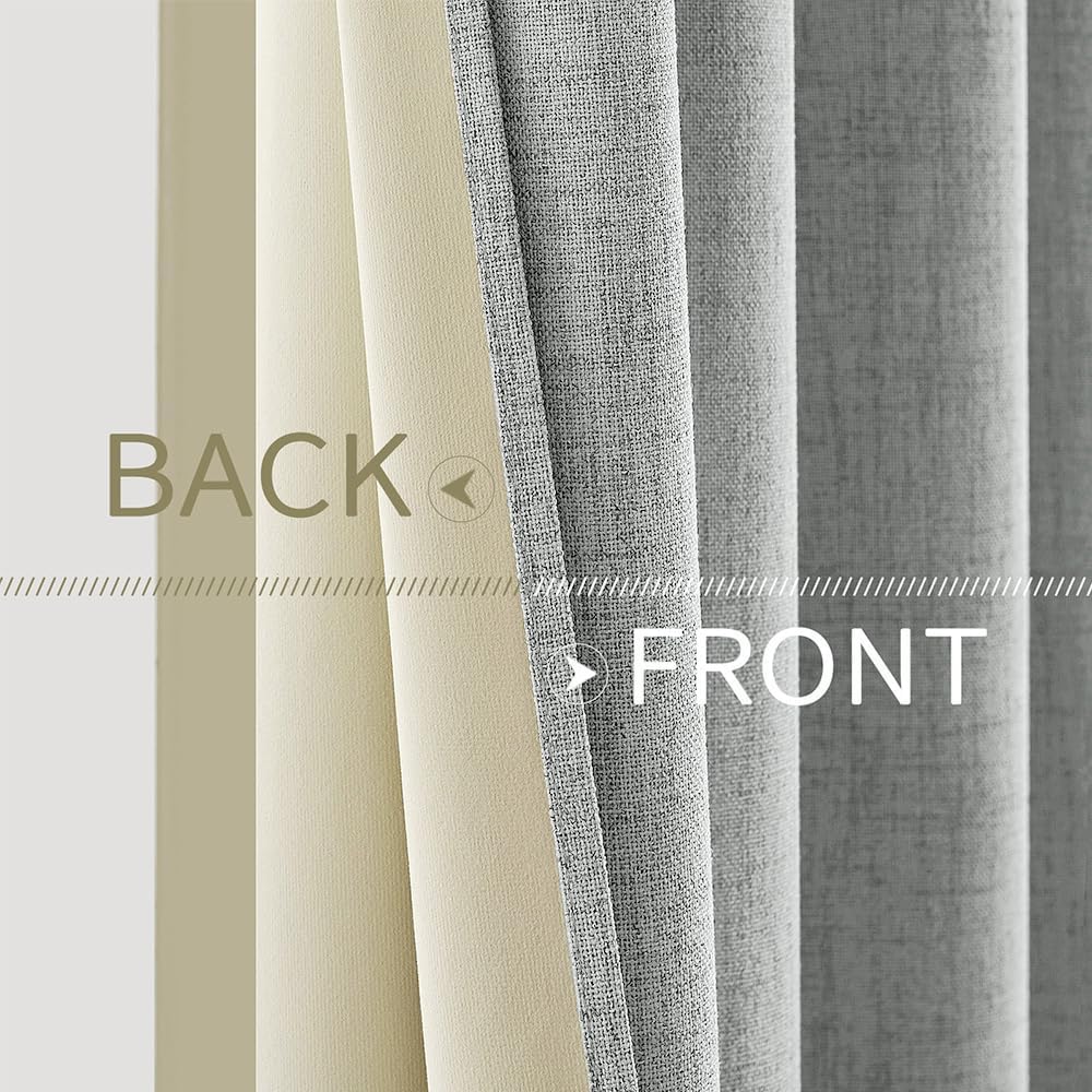 MIULEE Blackout Curtains 52x84" Beige, 2 Panels